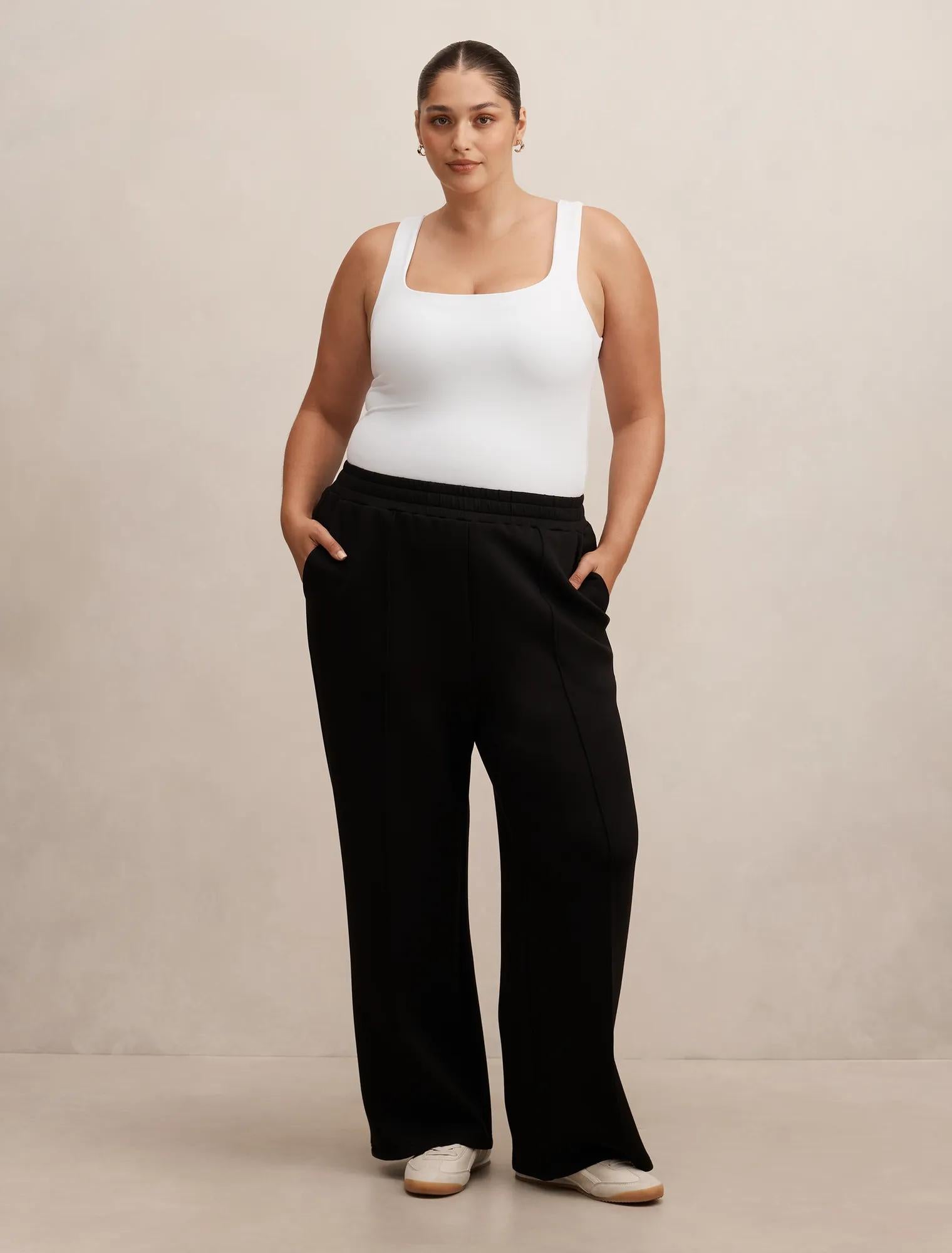 Hunter Curve  Wide Leg Lounge Pant Black