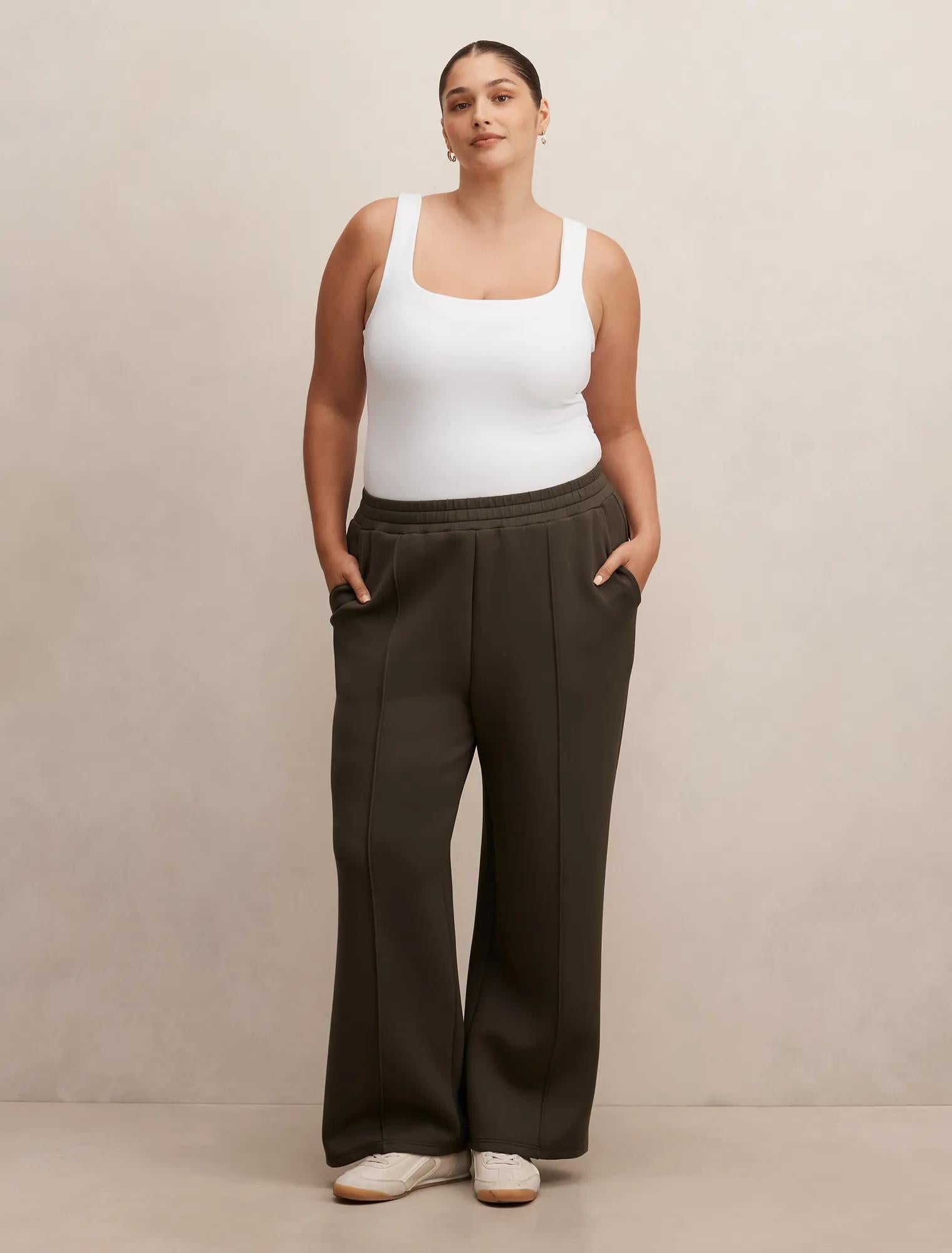 Hunter Curve Wide Leg Lounge Pants Sage Moss