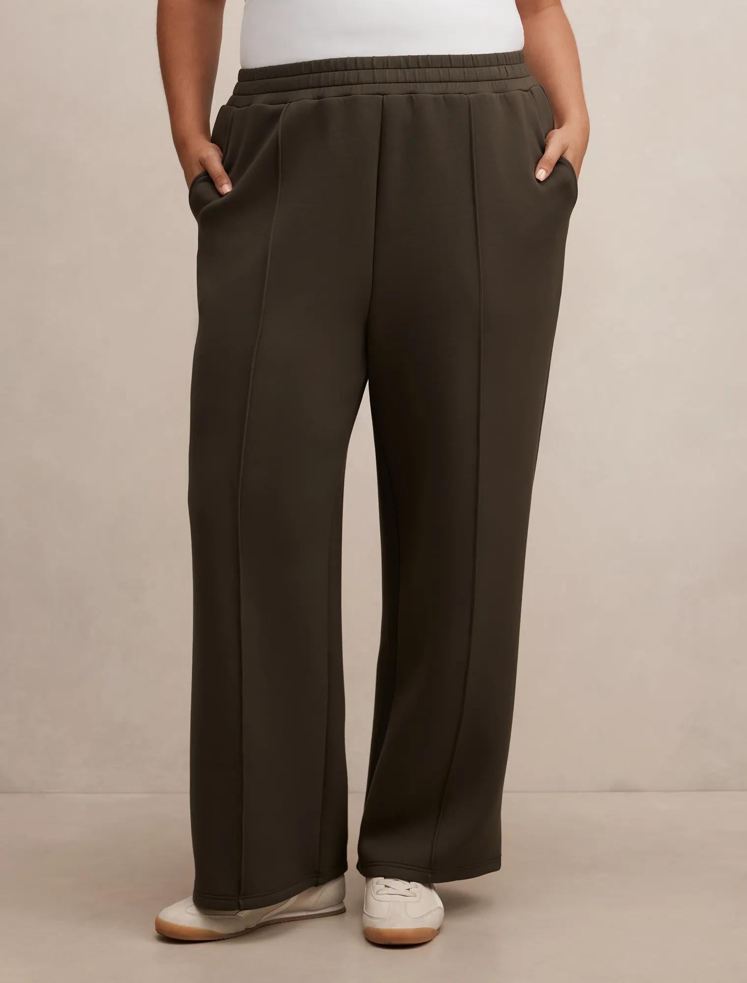 Hunter Curve Wide Leg Lounge Pants Sage Moss