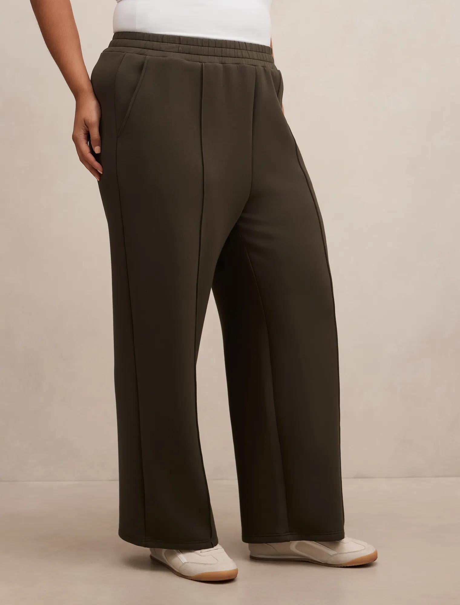 Hunter Curve Wide Leg Lounge Pants Sage Moss