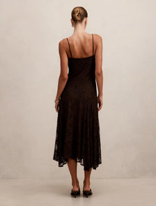 Victoria Lace Midi Dress Chocolate