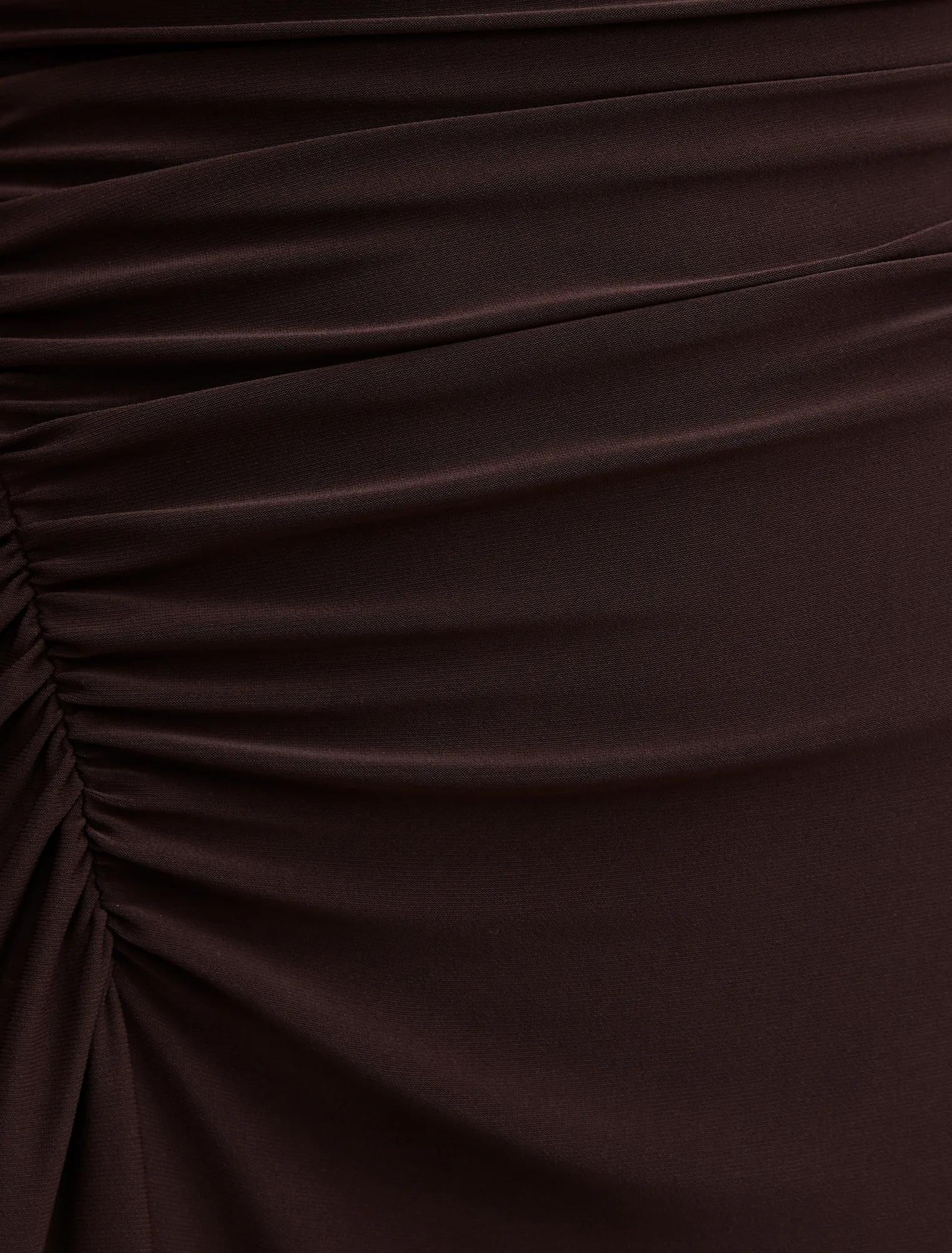 Marissa Jersey T-Shirt Midi Dress Dark Chocolate