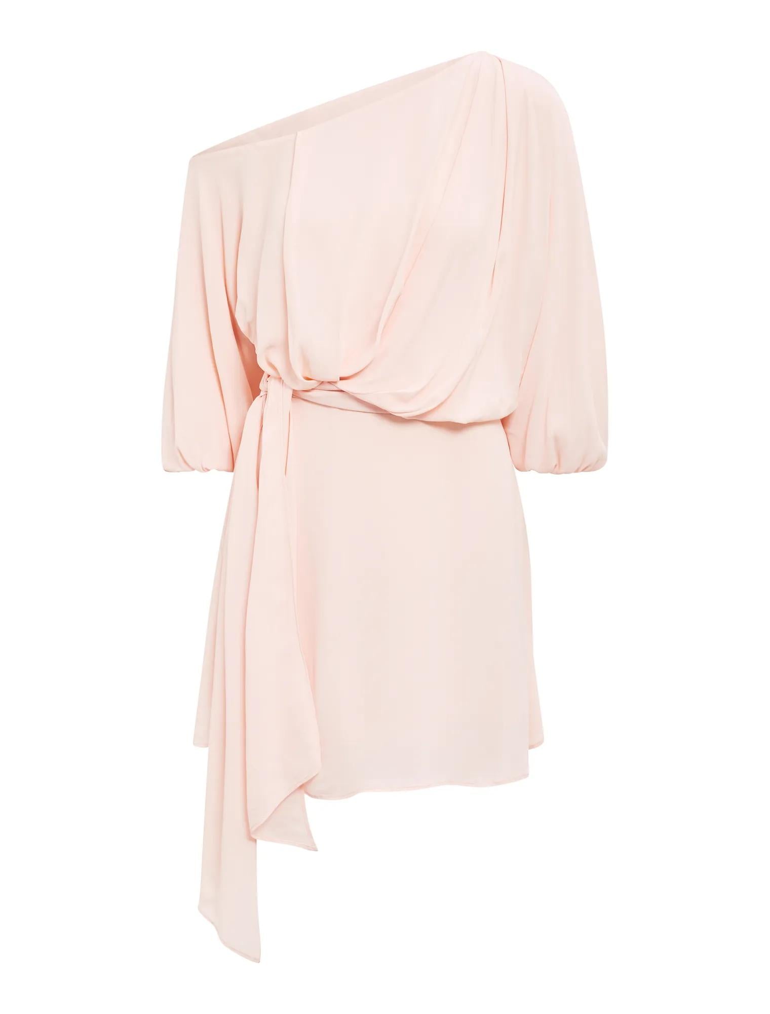 Sammy Tipped Draped Mini Dress Rosewater_mannequin