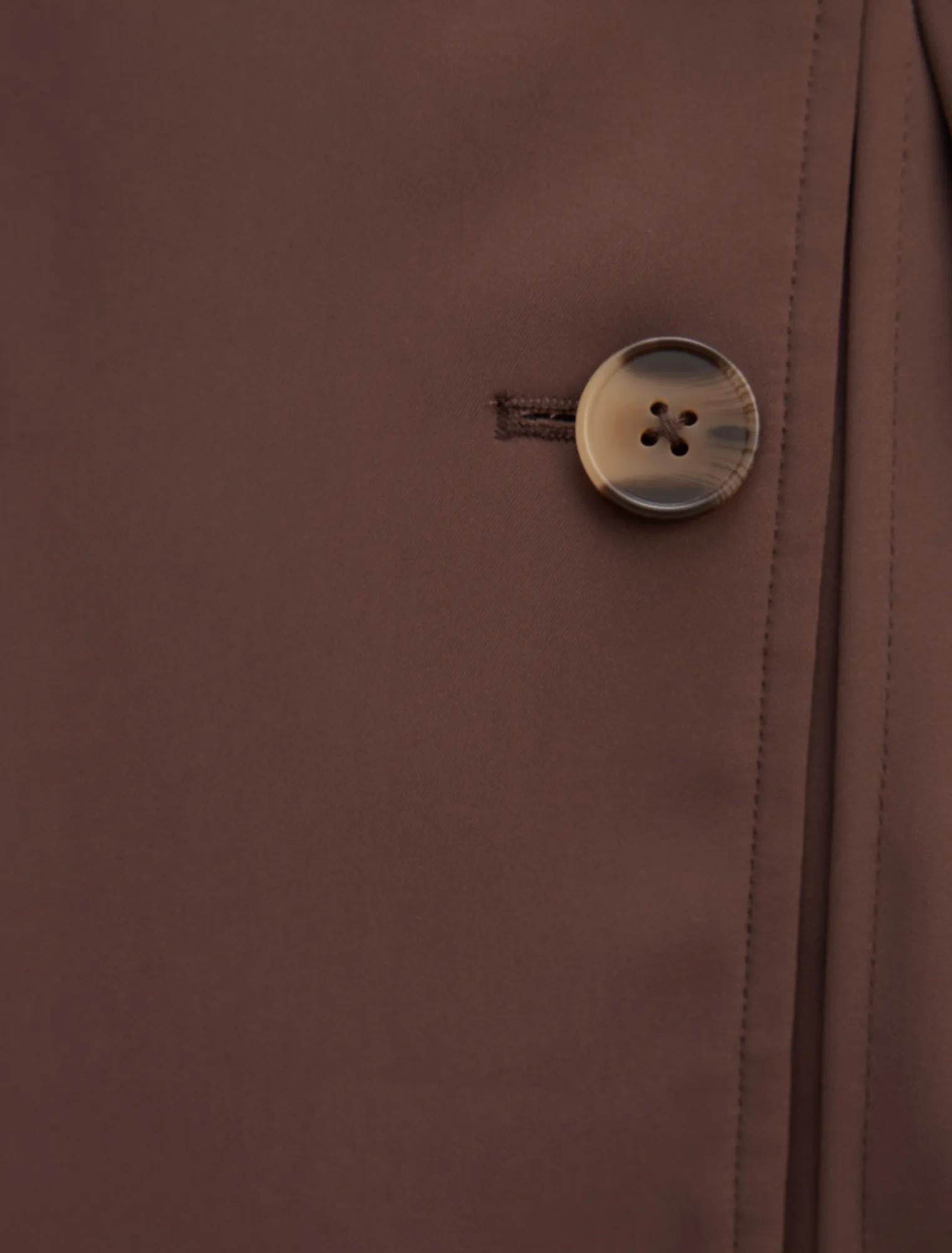 Elsa Sleeveless Trench Midi Dress Chocolate