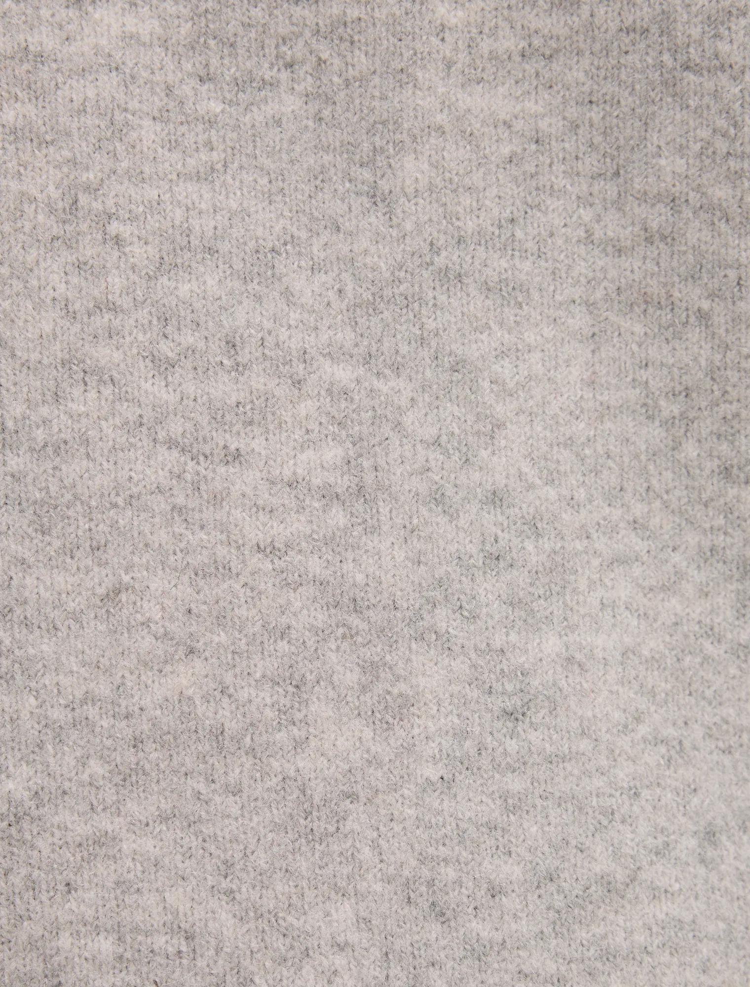 May Curve Crew Neck Cardigan Soft Grey