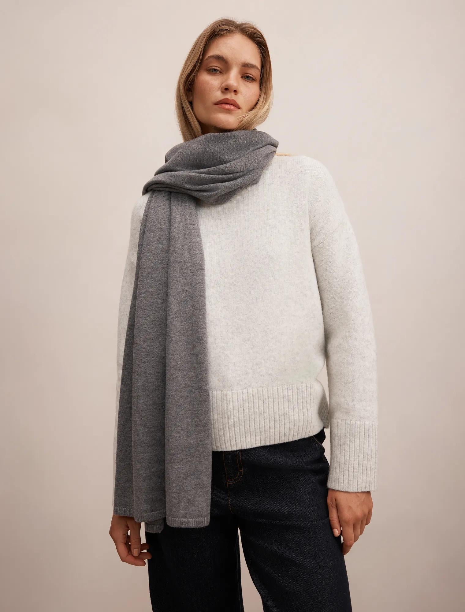 Isabella Shawl Scarf Grey Marle