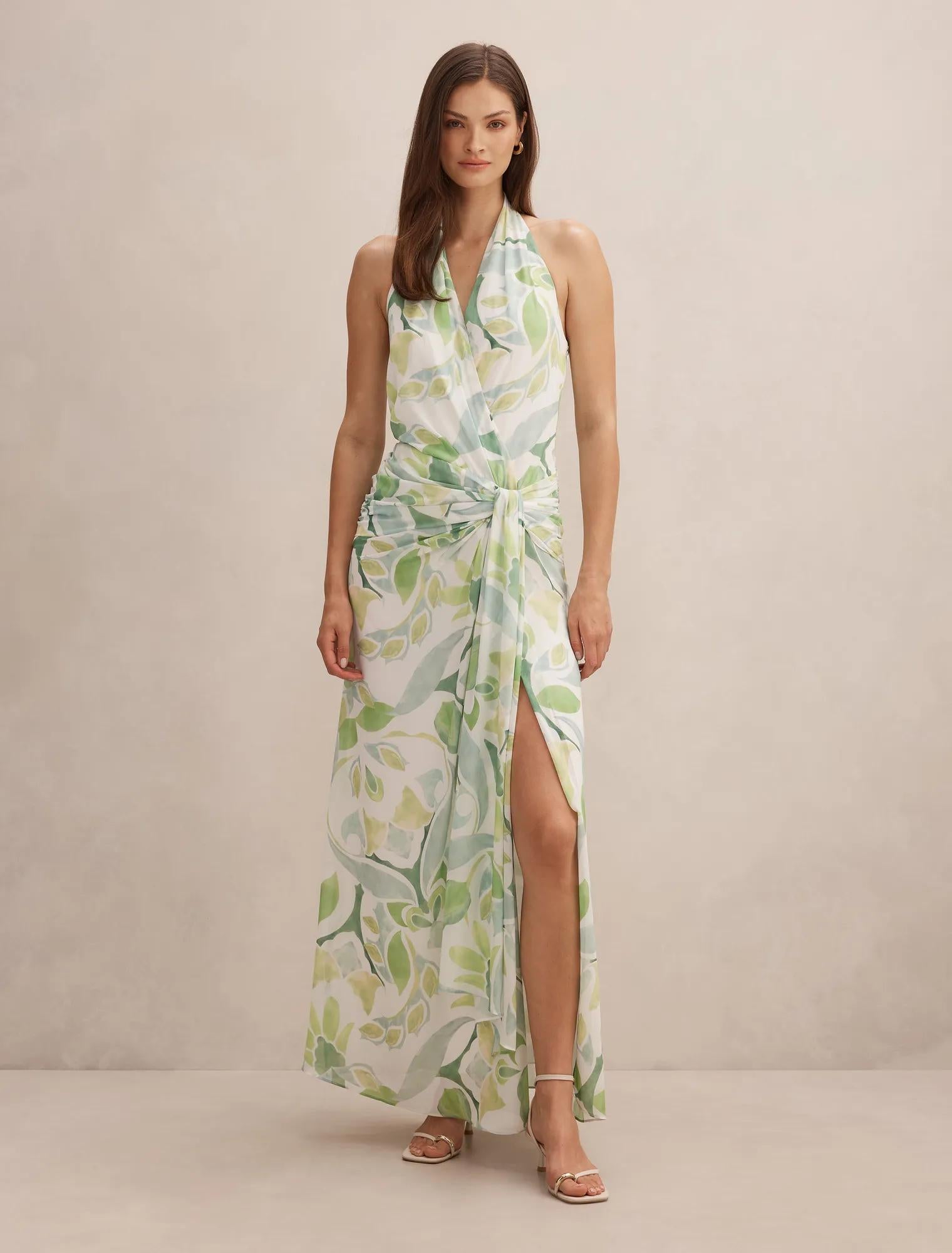 Cartia Wrap Maxi Dress Airlie Tile