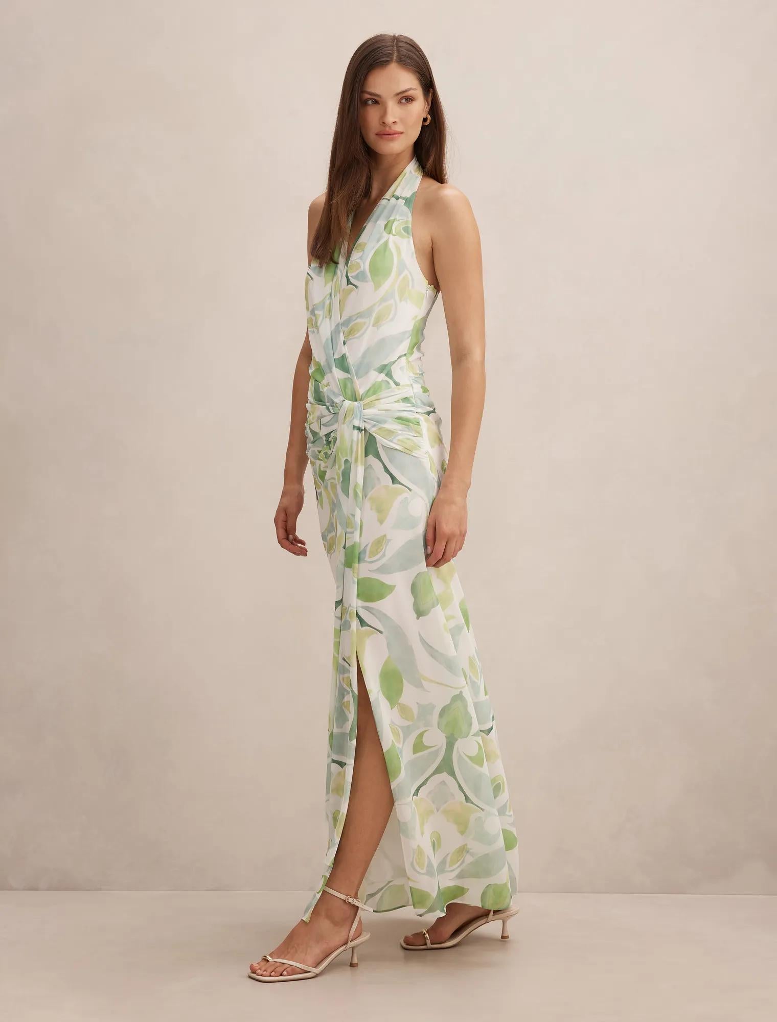 Cartia Wrap Maxi Dress Airlie Tile