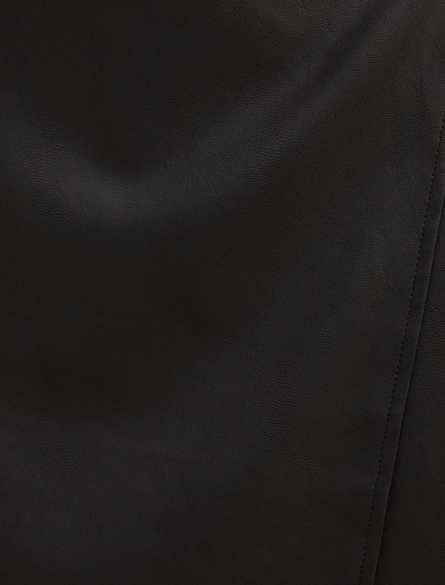 Steph Vegan Leather Wrap Skirt Black