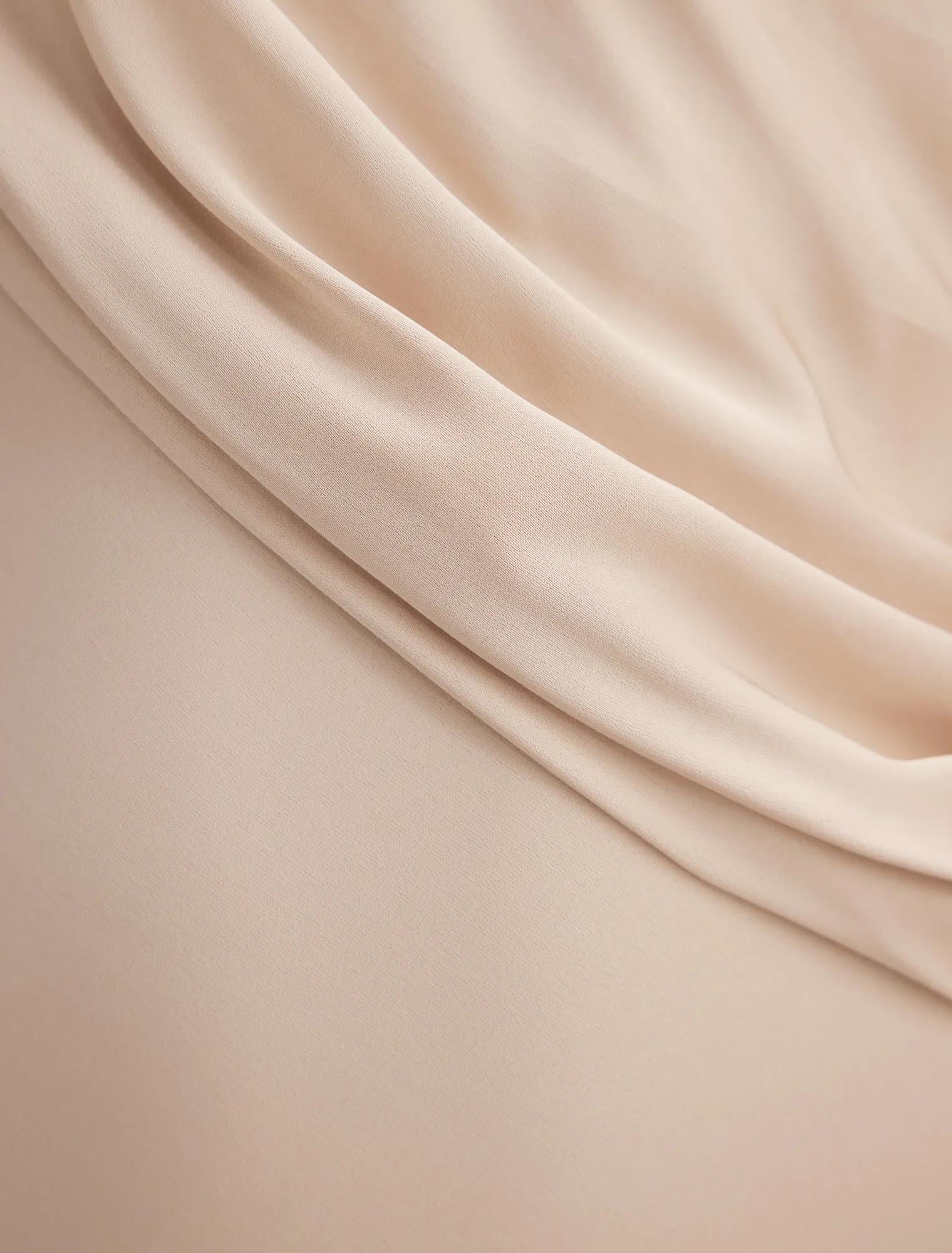 Diane Halter Drape Maxi Dress Champagne
