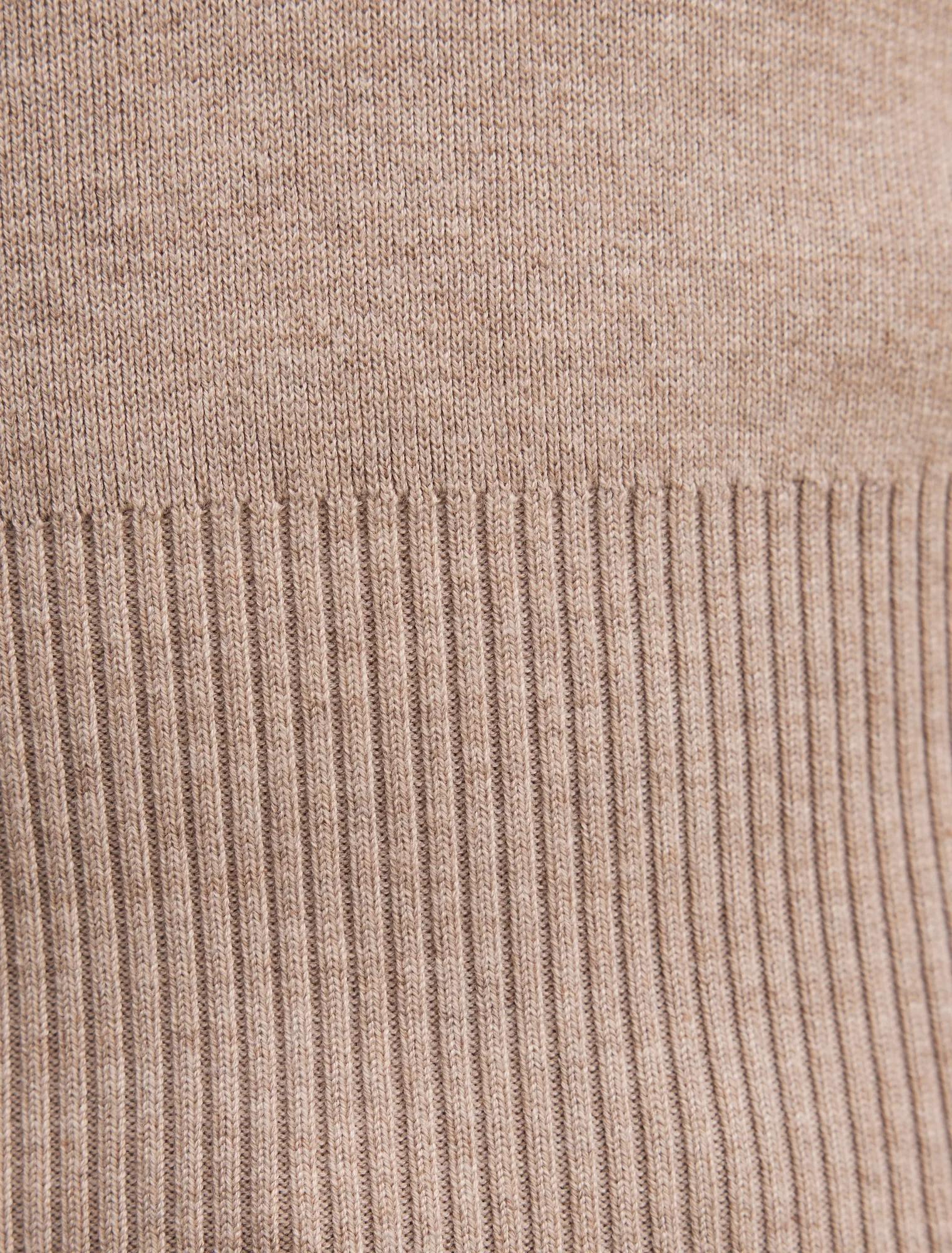 Maddie Cinched Waist Knit Polo Top Neutral