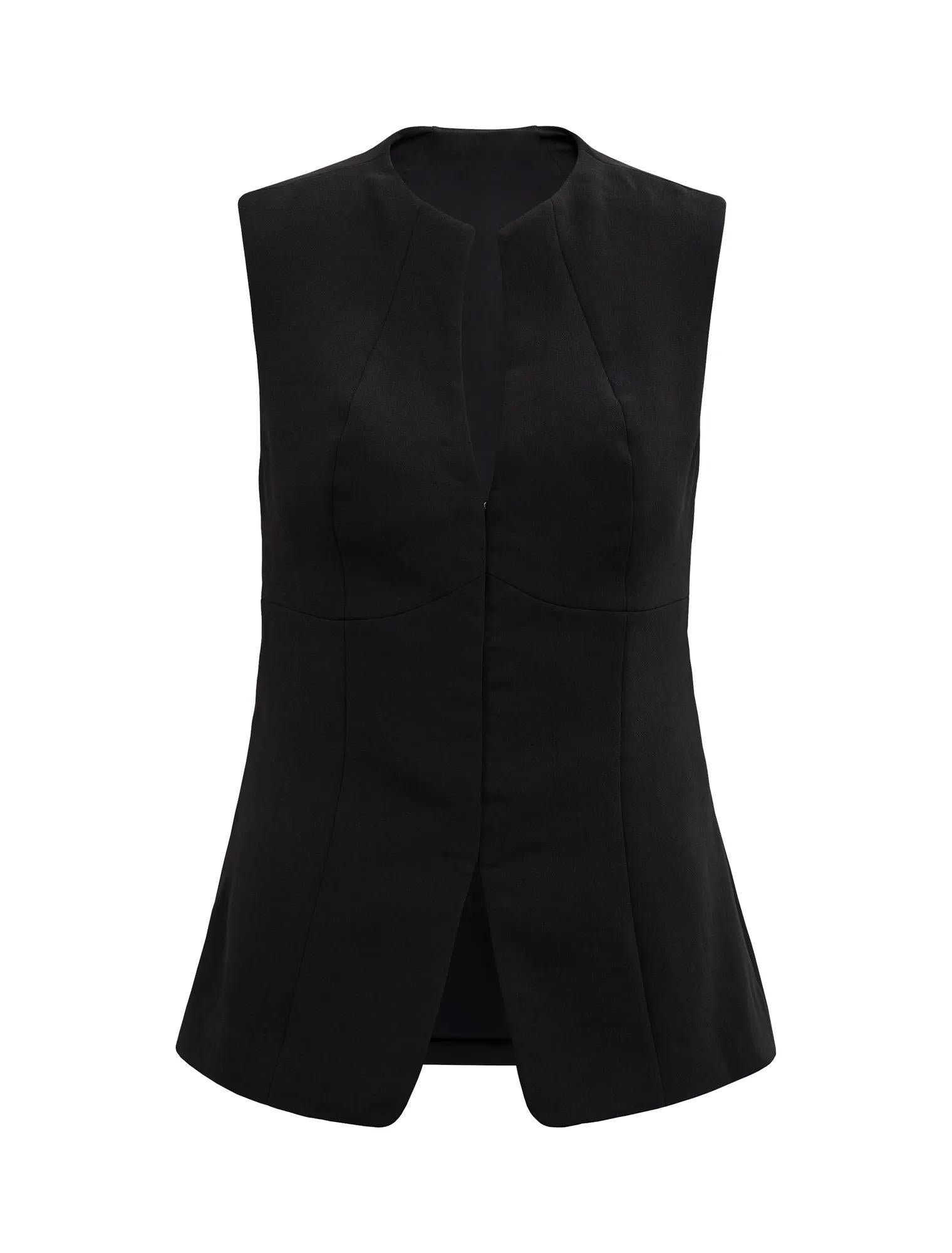 Gabi Tailored Top Black_mannequin