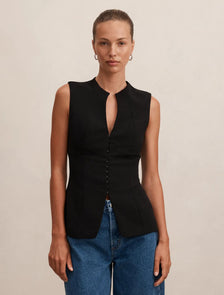 Gabi Tailored Top Black