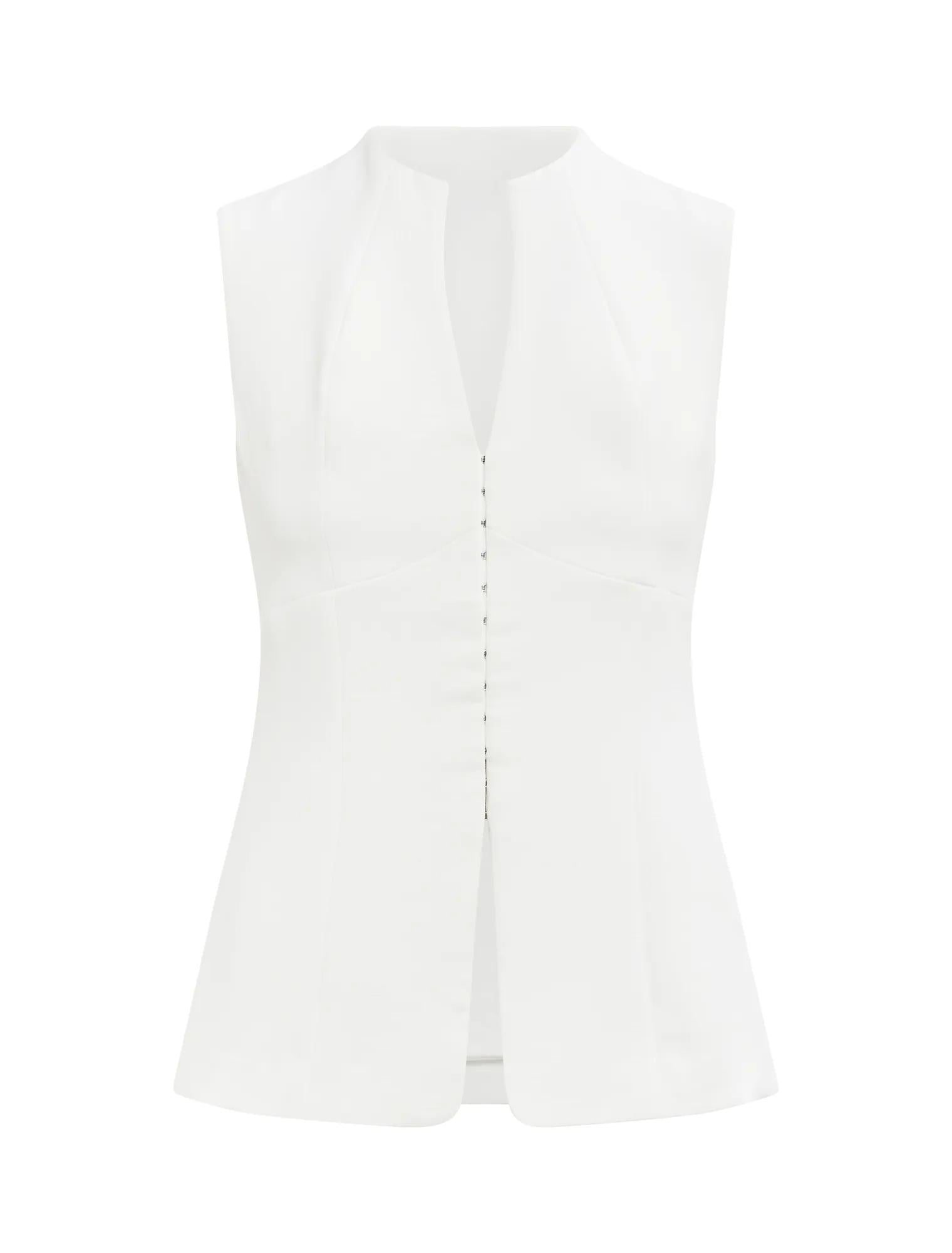 Gabi Tailored Top Porcelain_mannequin