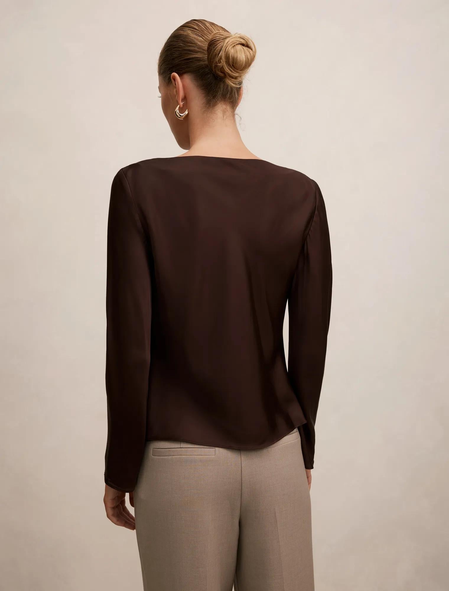 Rae Boatneck Long Sleeve Top Freckle