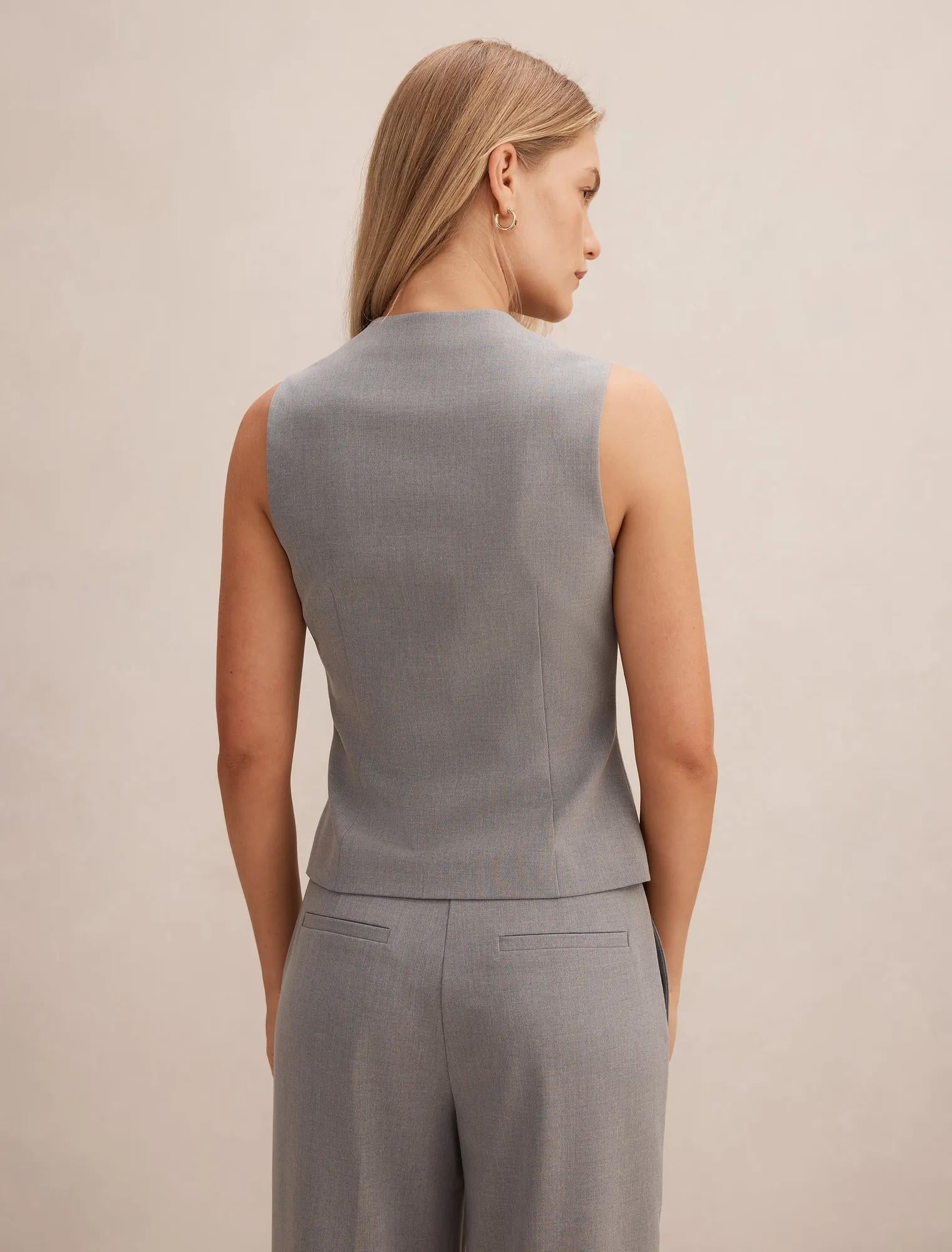 Emerson Hook and Eye Top Grey