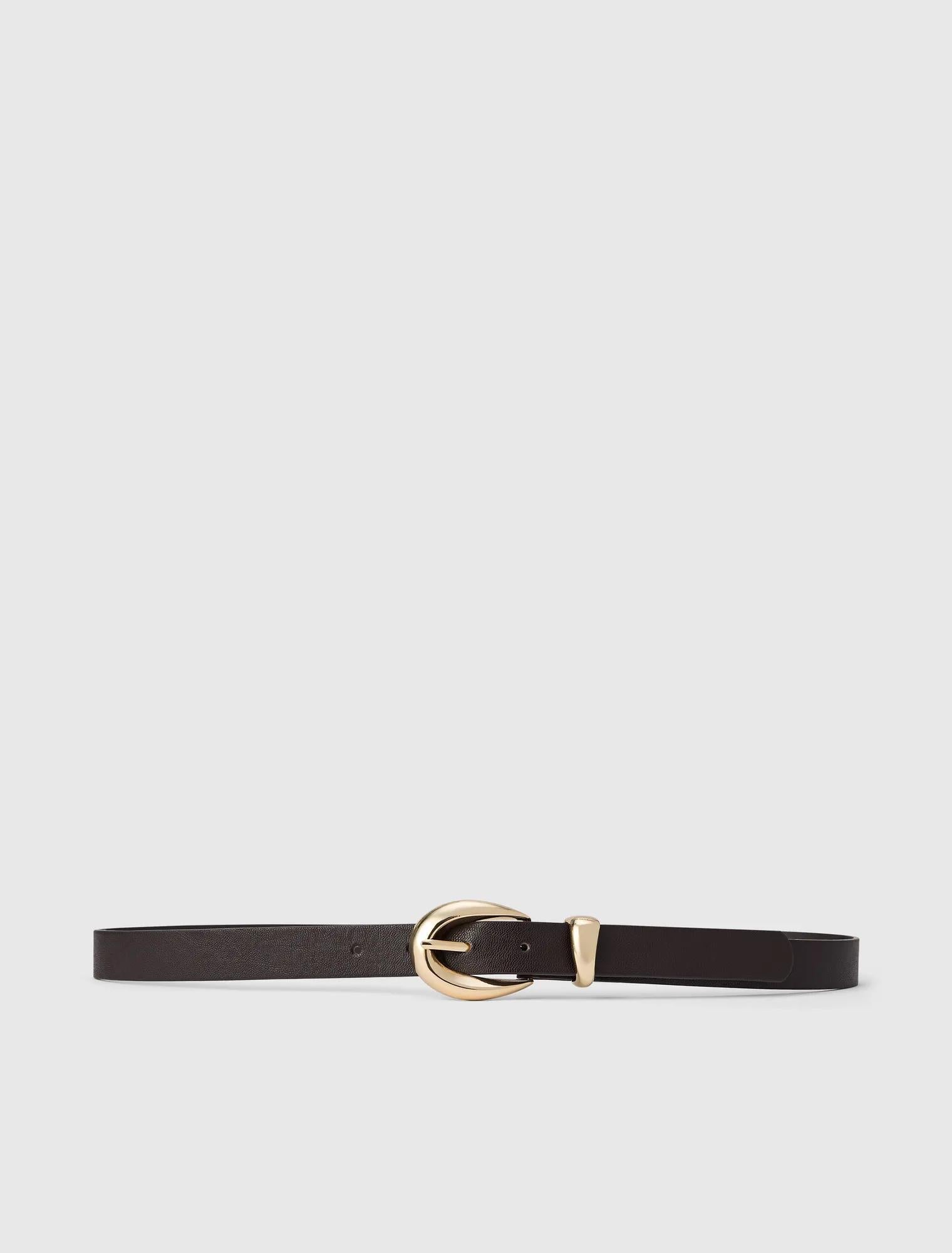 Bella Curve Buckle Belt Chocolate