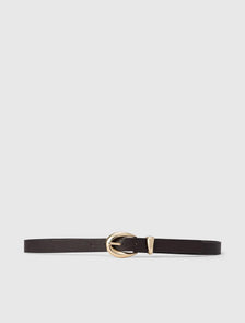 Bella Curve Buckle Belt Chocolate