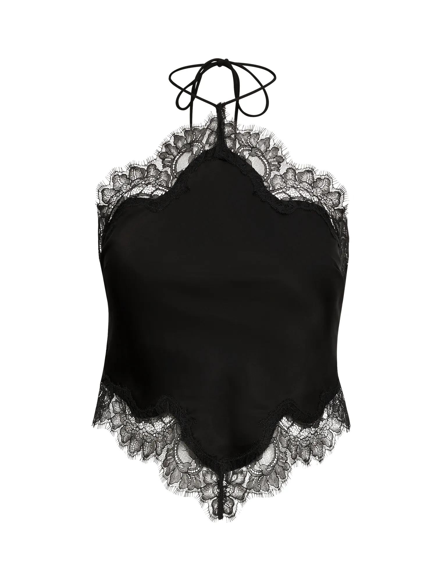 Jovie Halter Lace Top Black_mannequin
