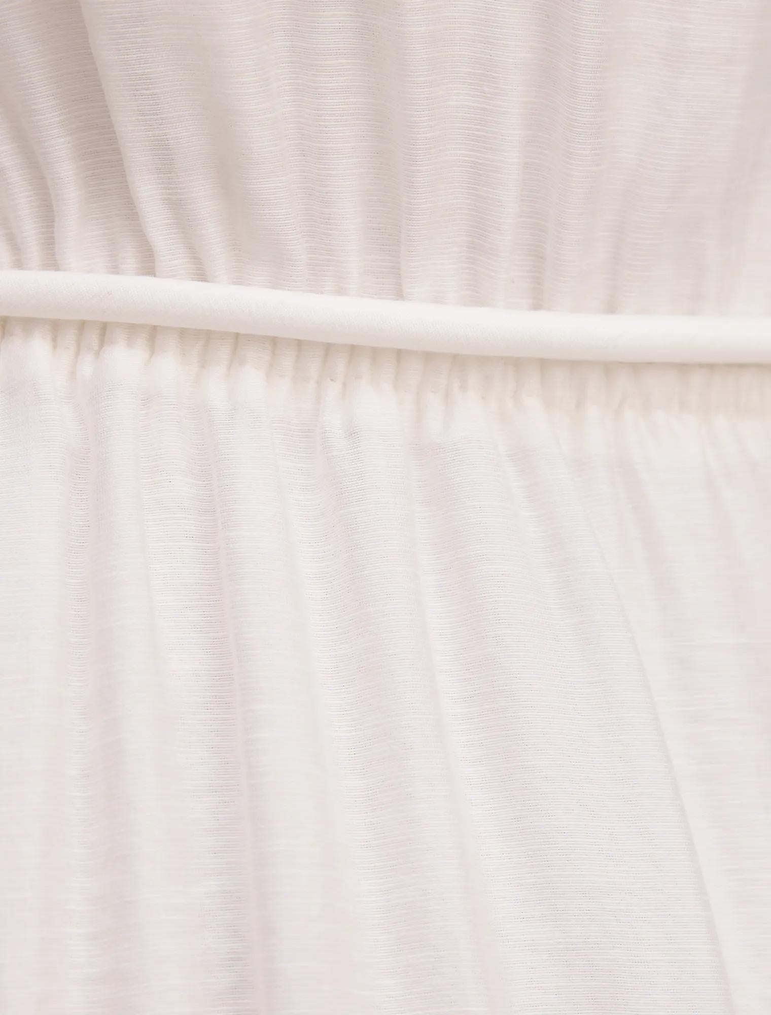 Harriet Lace Detail Midi Dress Porcelain