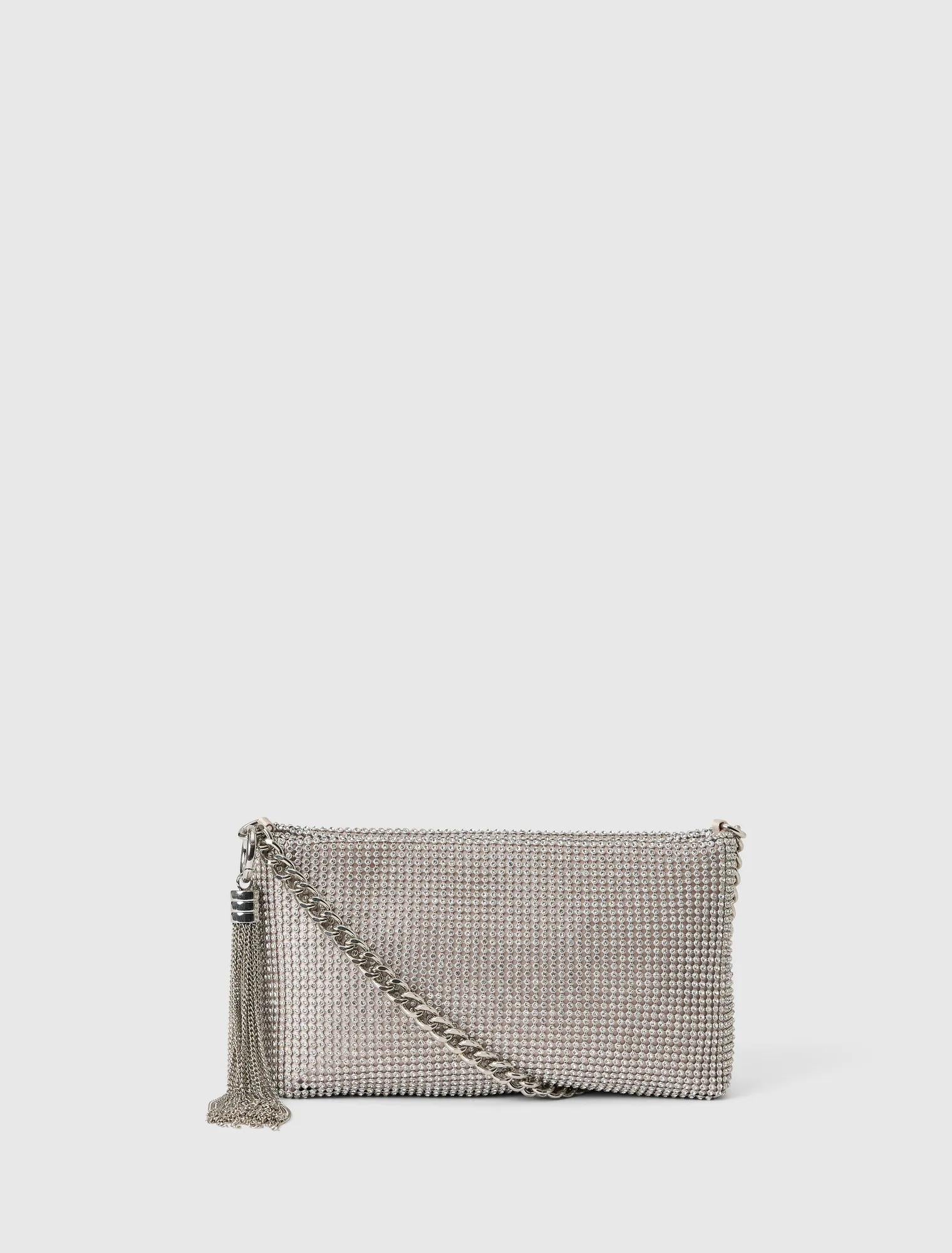 Keisha Soft Sparkle Clutch Silver_mannequin