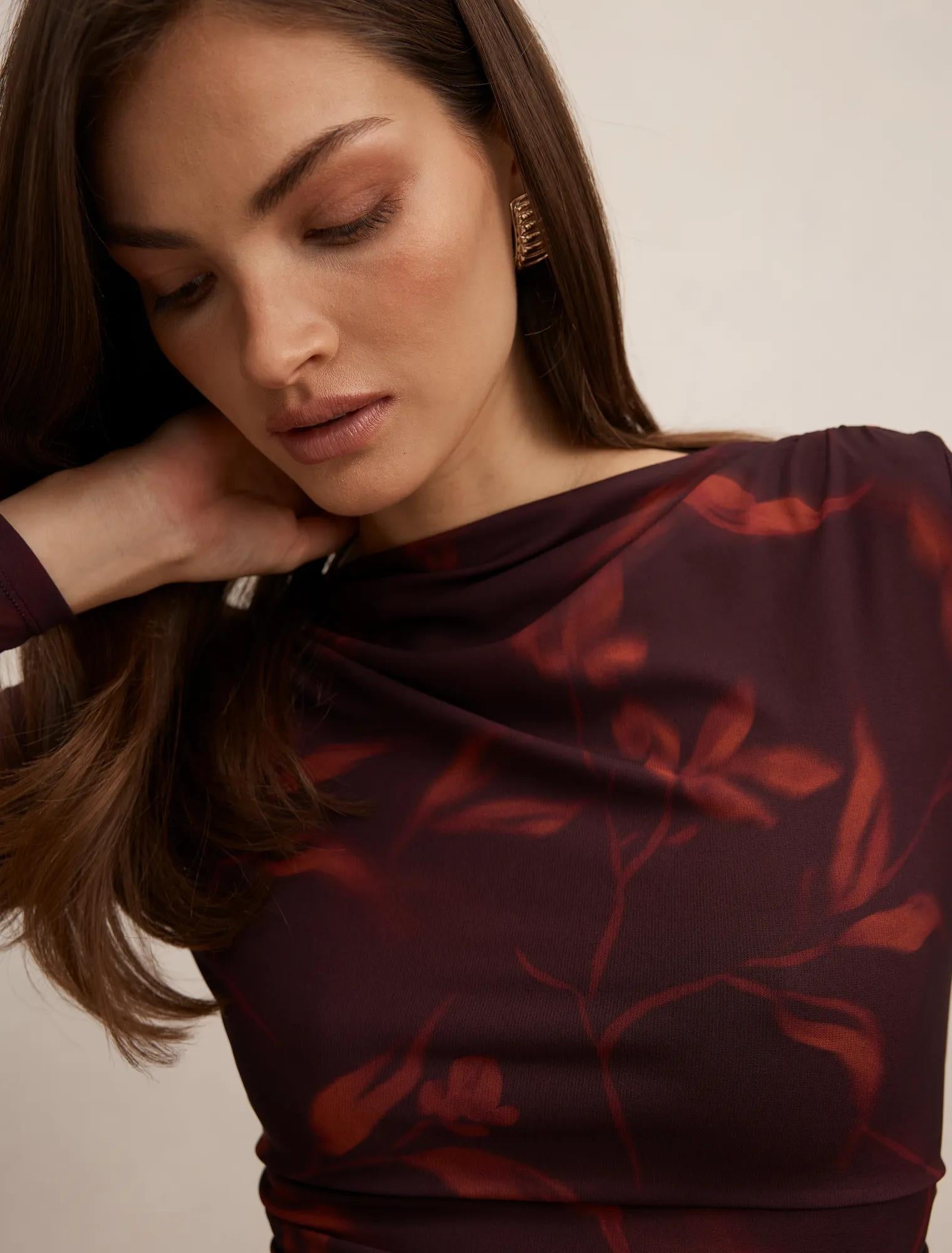 Monte Mesh Long Sleeve Top Paloma Floral co-ord