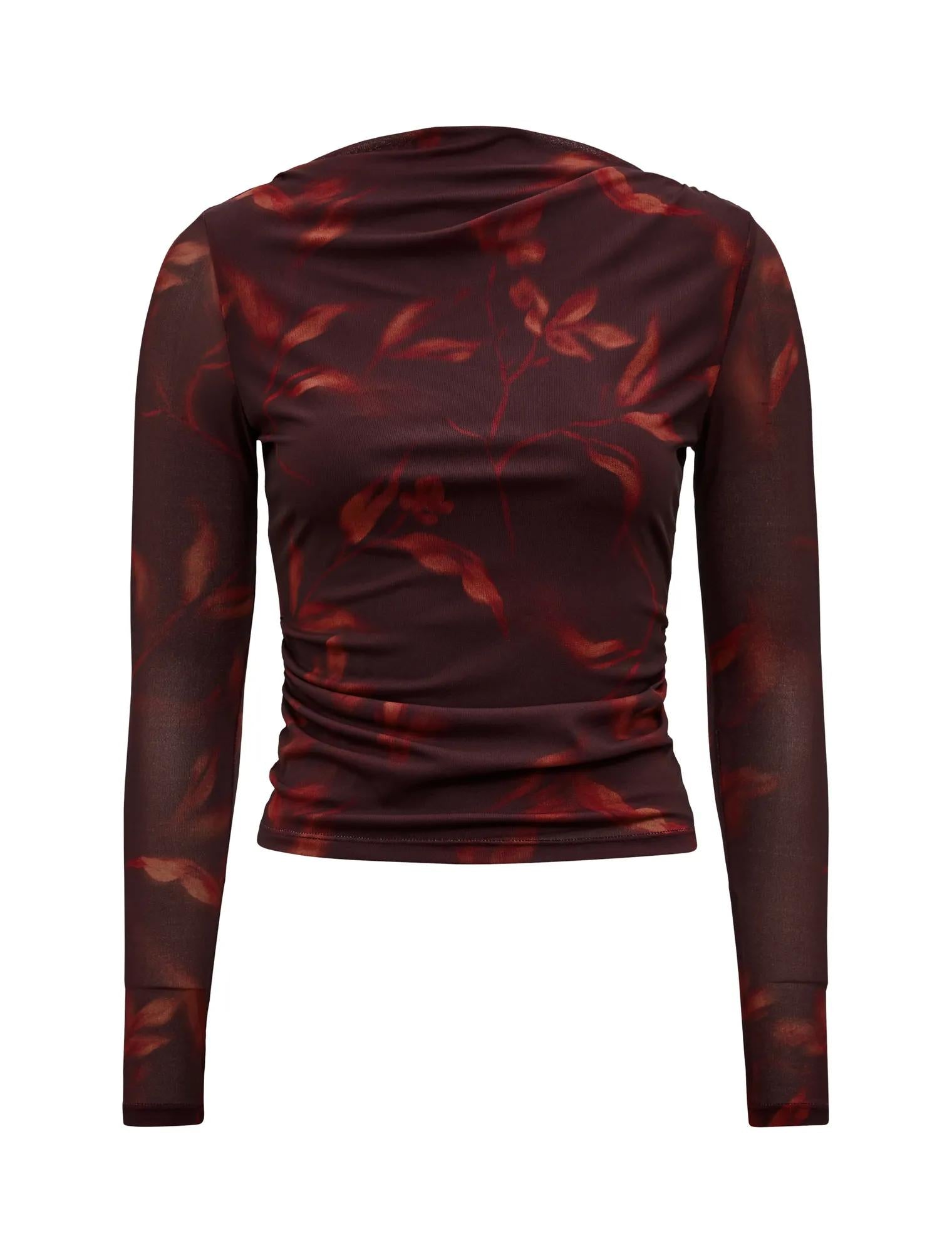 Monte Mesh Long Sleeve Top Paloma Floral co-ord_mannequin