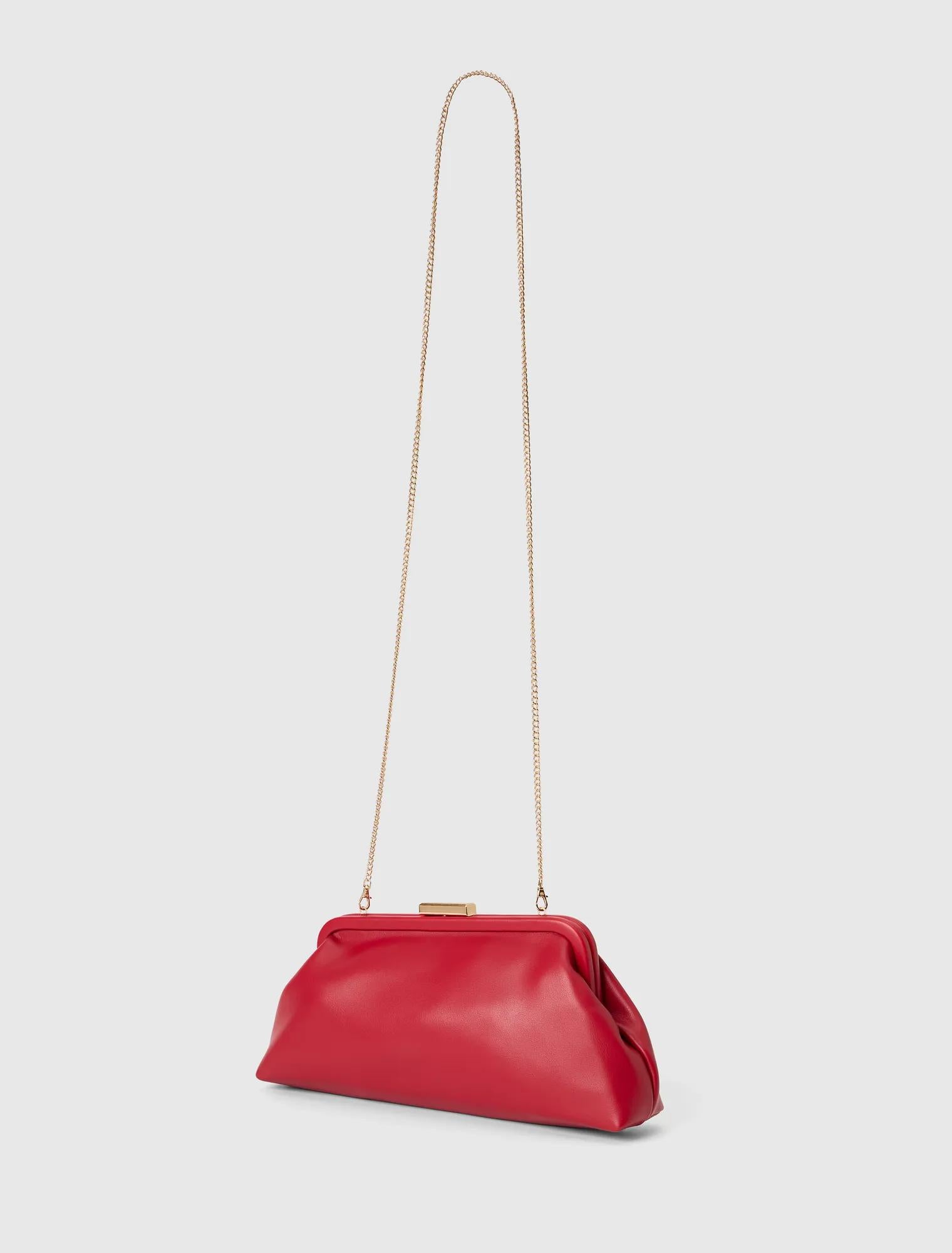 Sarah Metal Frame Clutch Chilli Pepper_mannequin