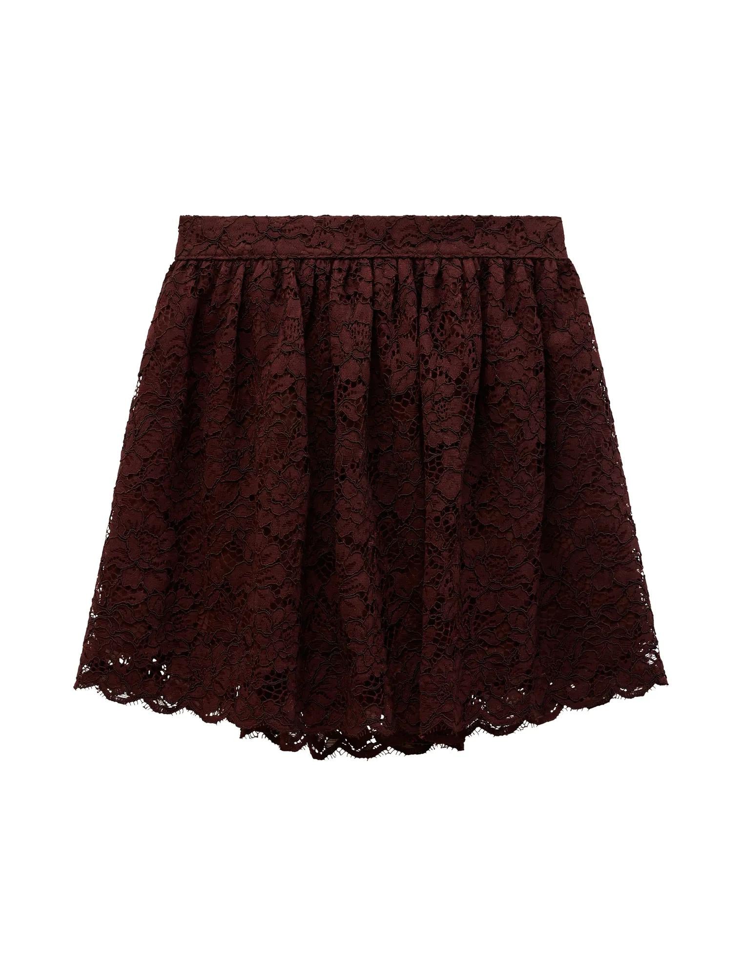 Bree Girls Lace Mini Skirt Berry