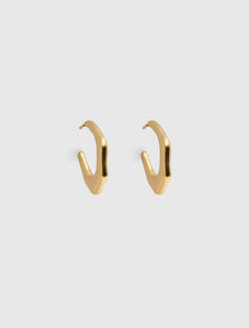 Otis Organic Hoop Earring Gold Plated_mannequin
