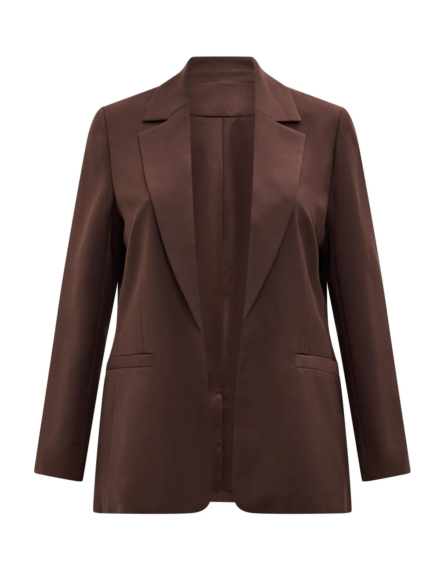 Dylan Curve Boyfriend Blazer Chocolate