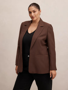 Dylan Curve Boyfriend Blazer Chocolate