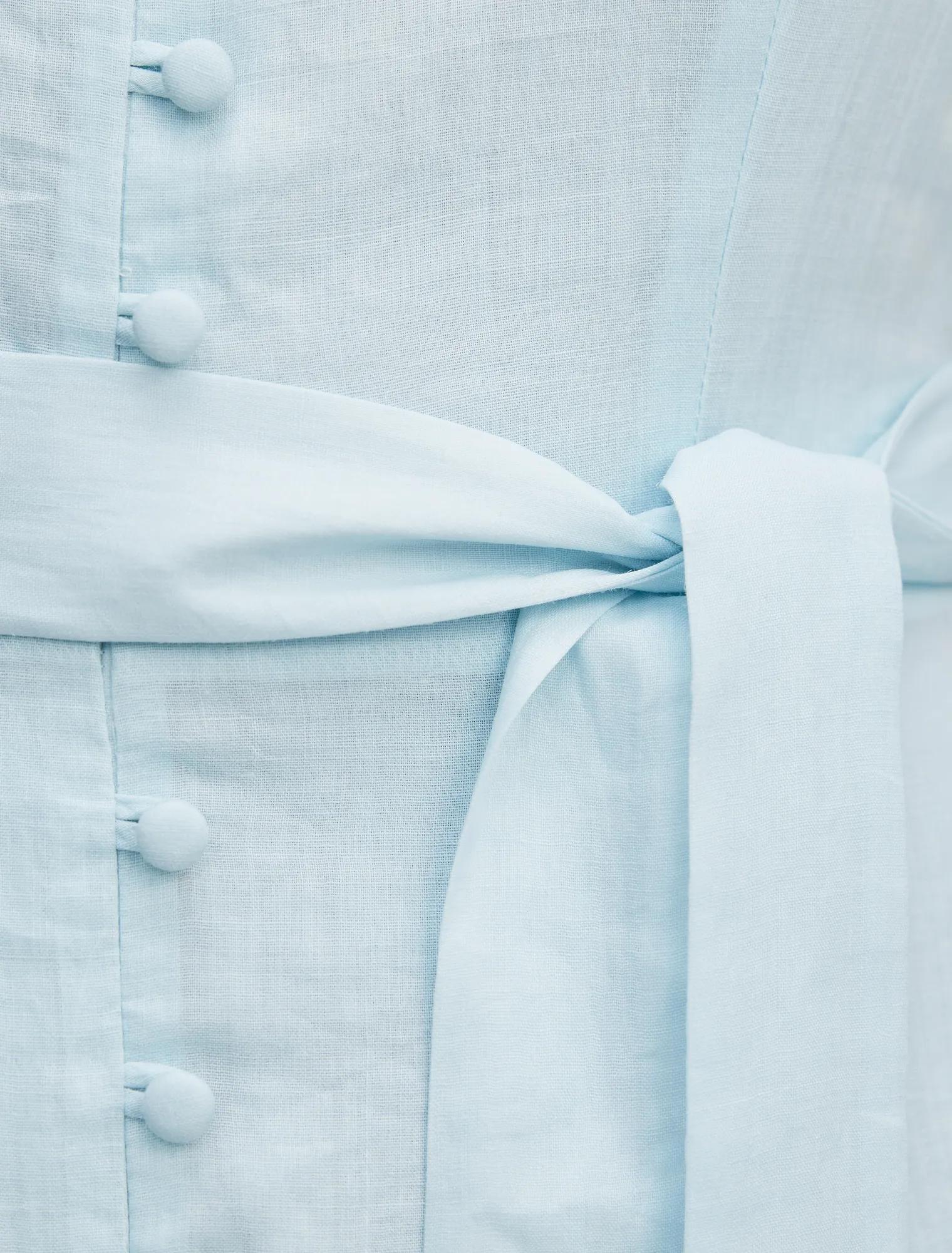 Therese Short Sleeve Midi Dress Seafoam Aqua