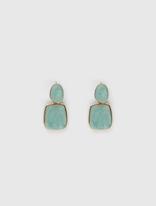 Elley Enamel Drop Earrings Duck Egg/Gold_mannequin
