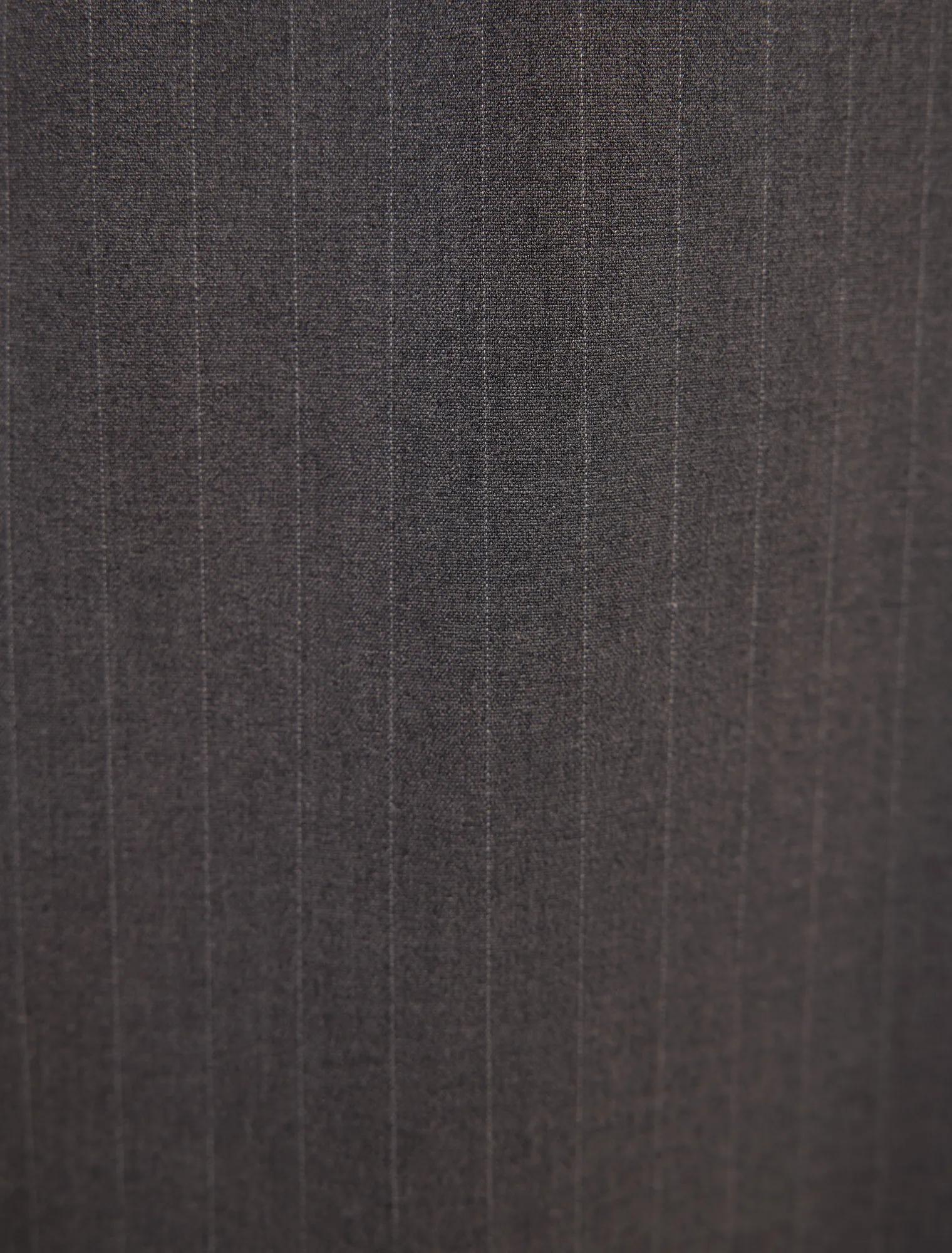Liliana Curve Elastic Pinstripe Pants Grey Pinstripe