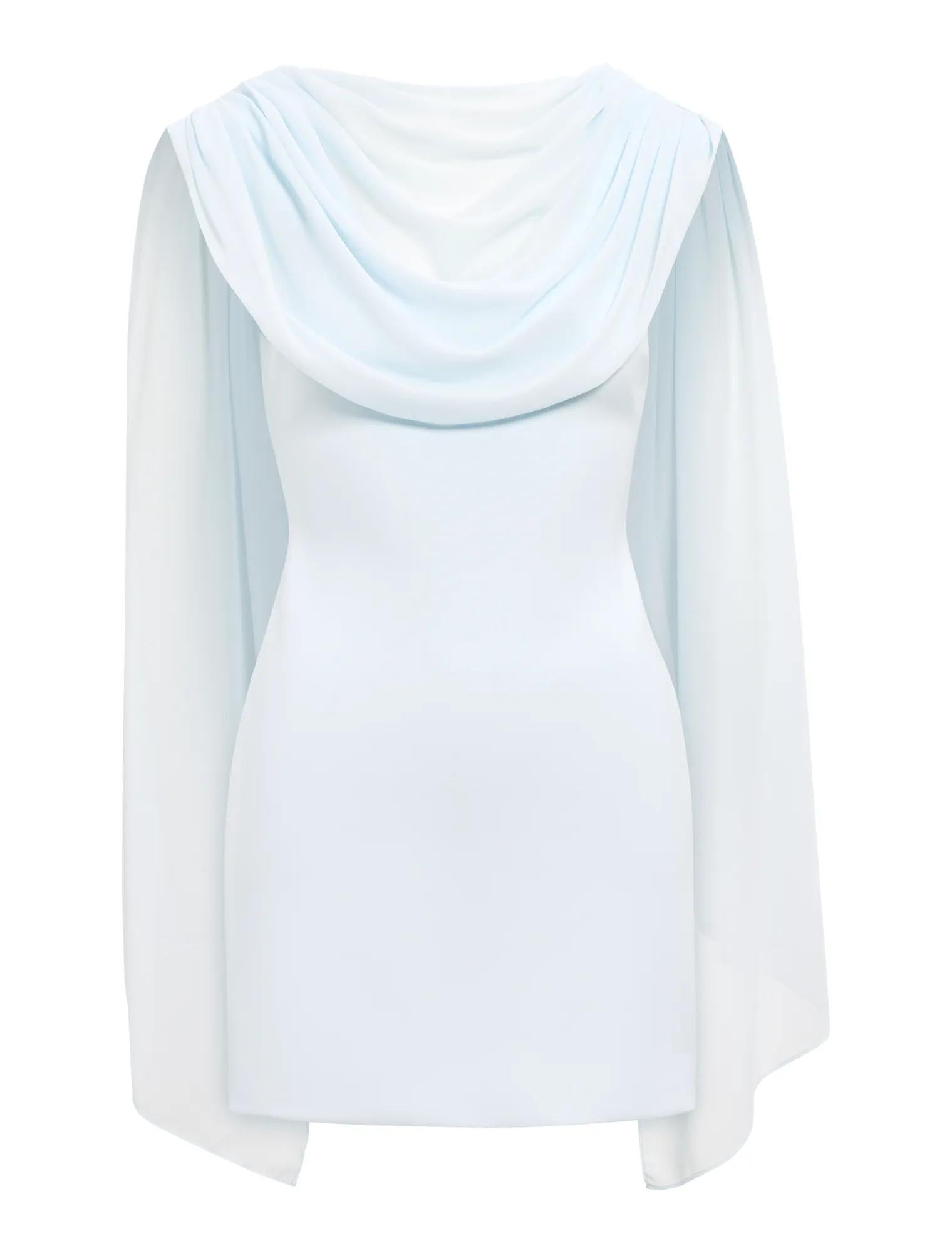 Bowie Petite Mini With Shawl Blue Aqua_mannequin