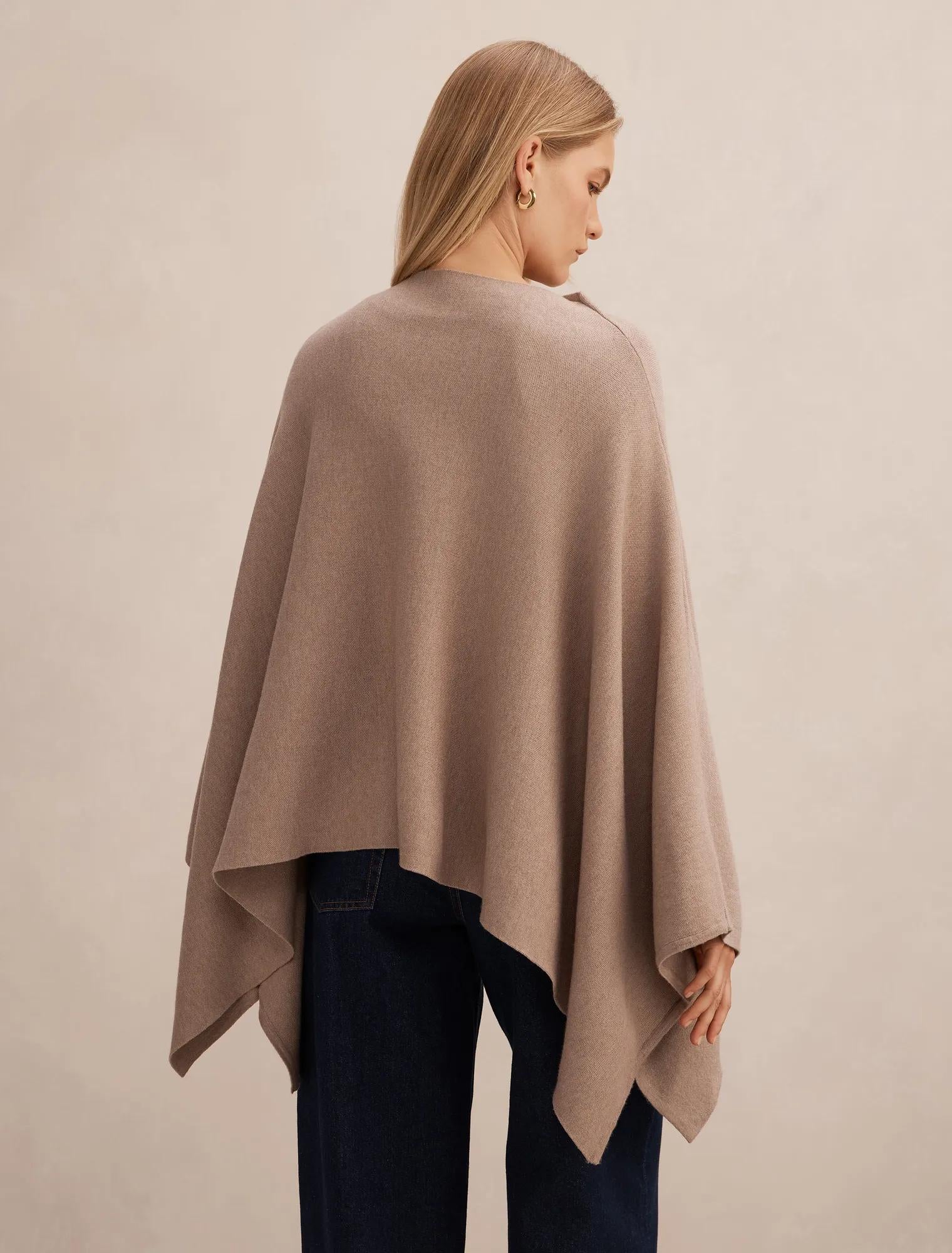 Claudia Knit Cape Mushroom