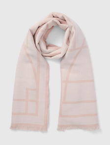 Greta Geo Print Scarf Blush & Cream_mannequin