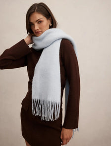 Brianna Brushed Scarf Light Blue