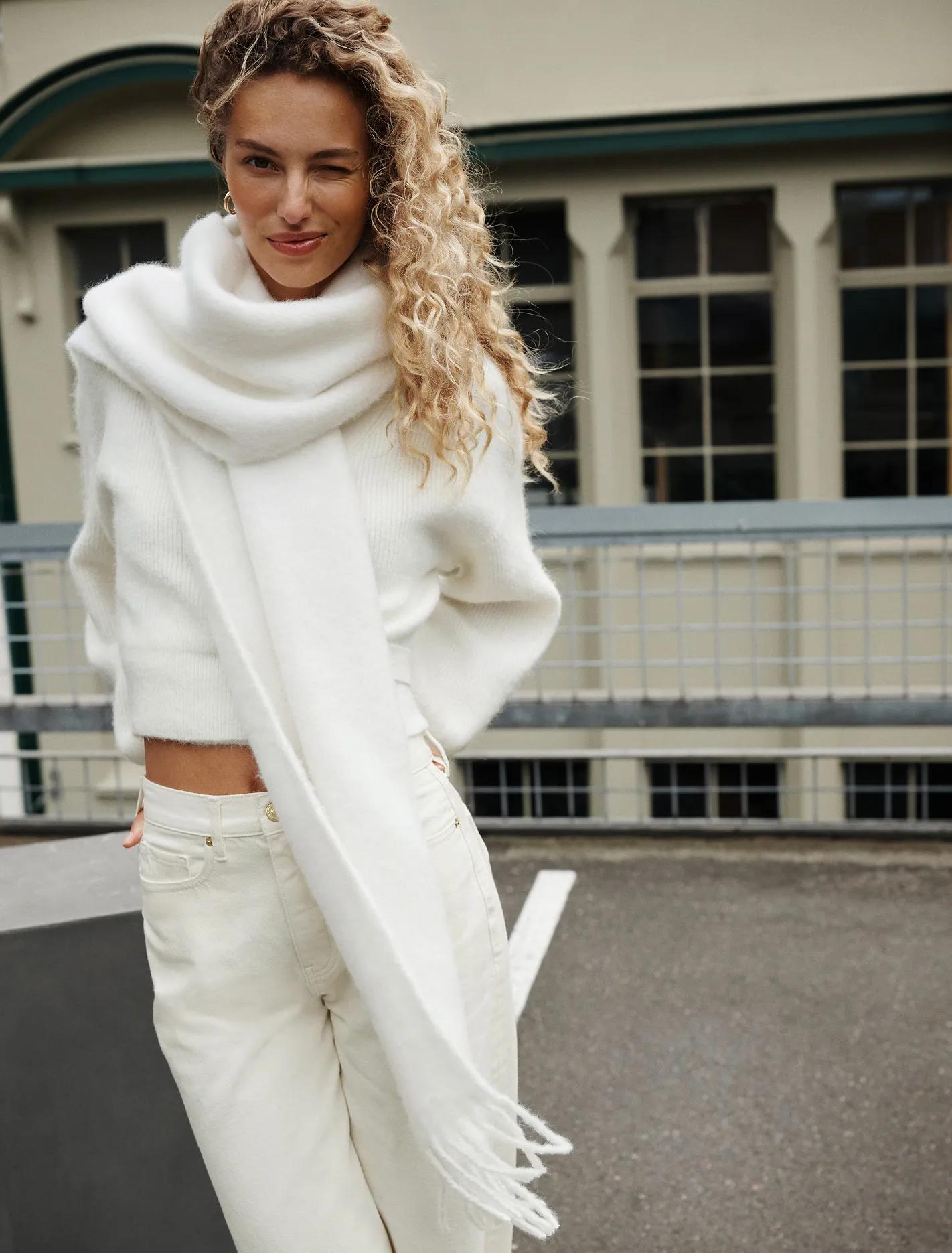 Brianna Brushed Scarf Winter White