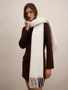 Brianna Brushed Scarf Winter White