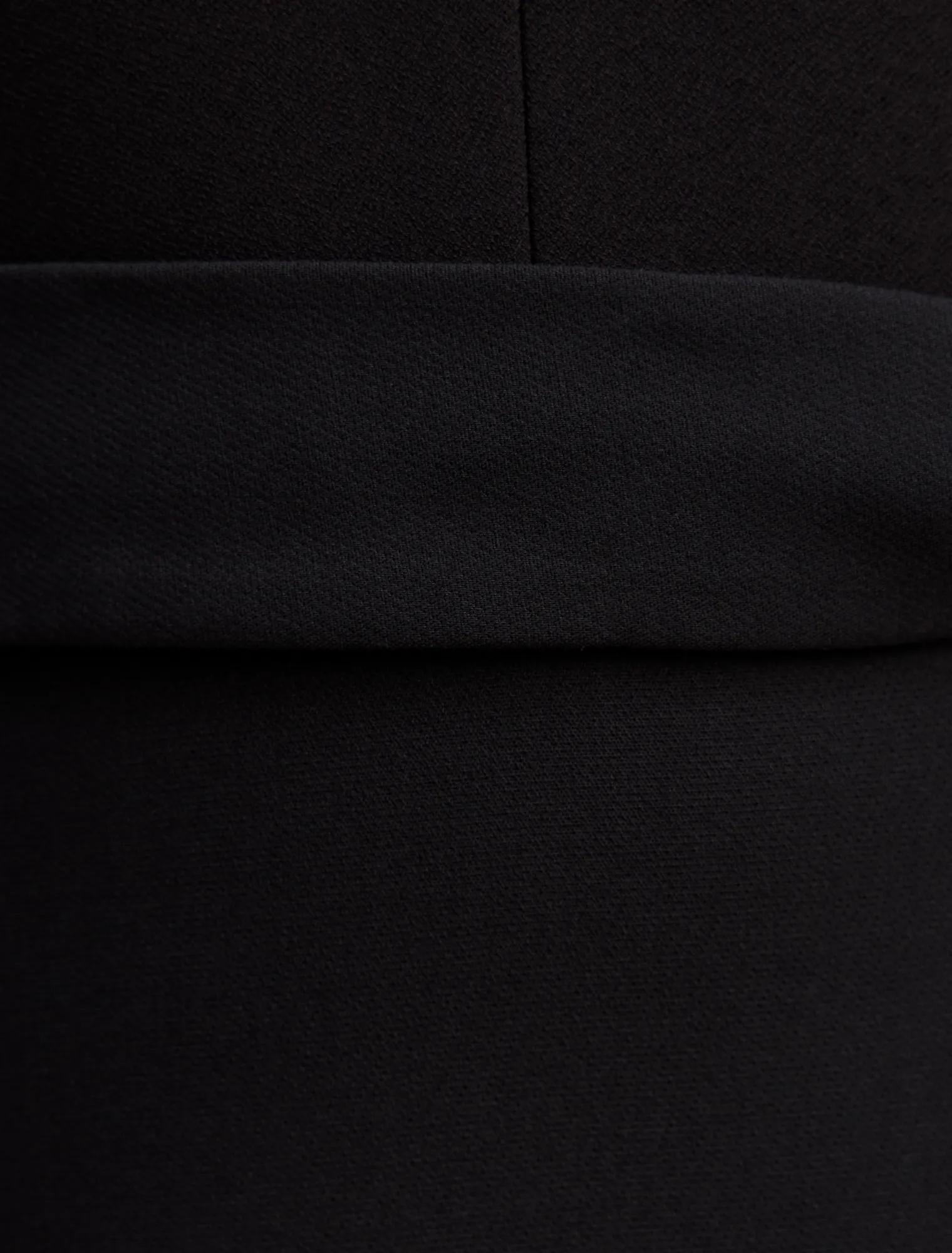 Rory Structured Tie Mini Dress Black