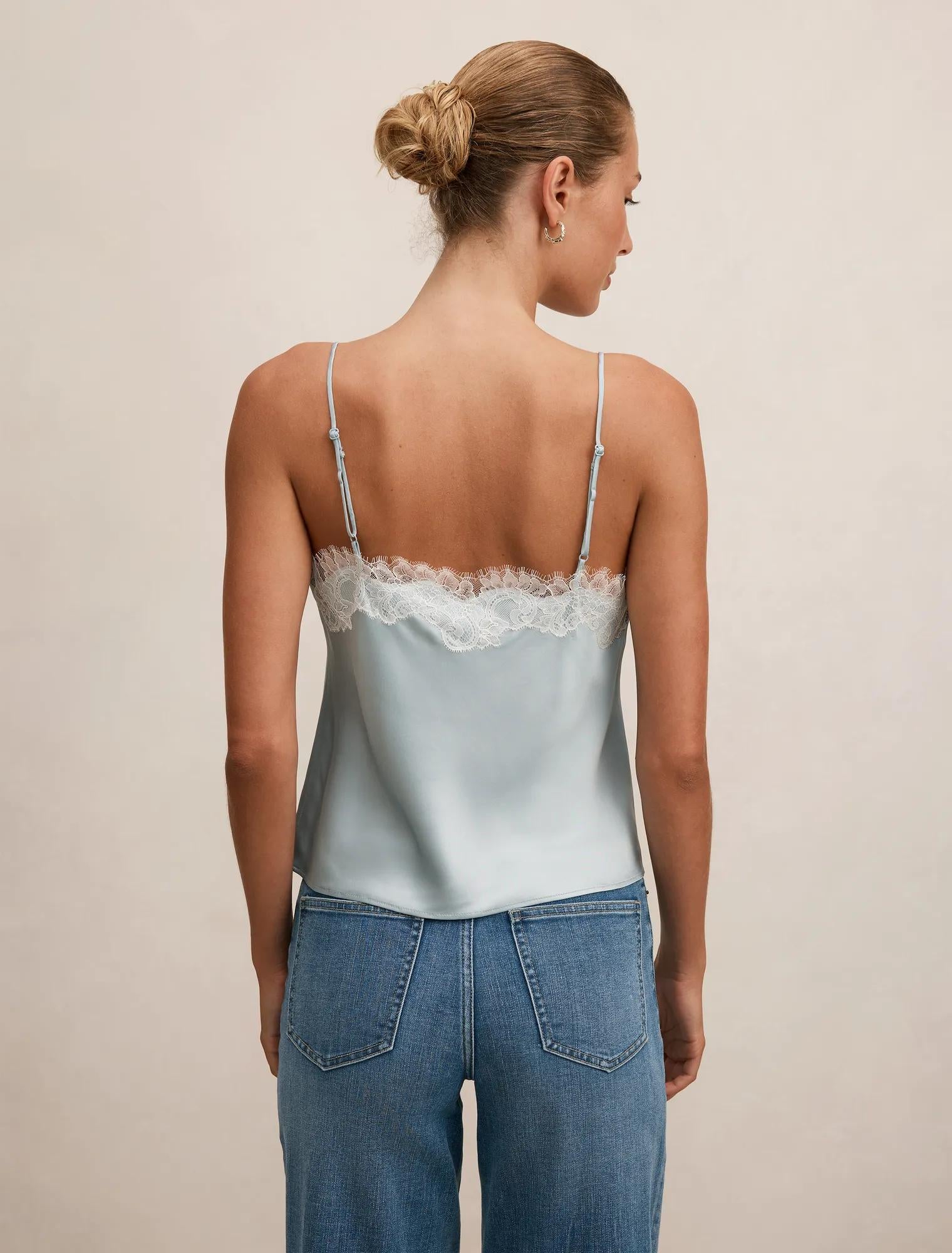 Lyla Lace Cami Soft Duck Blue