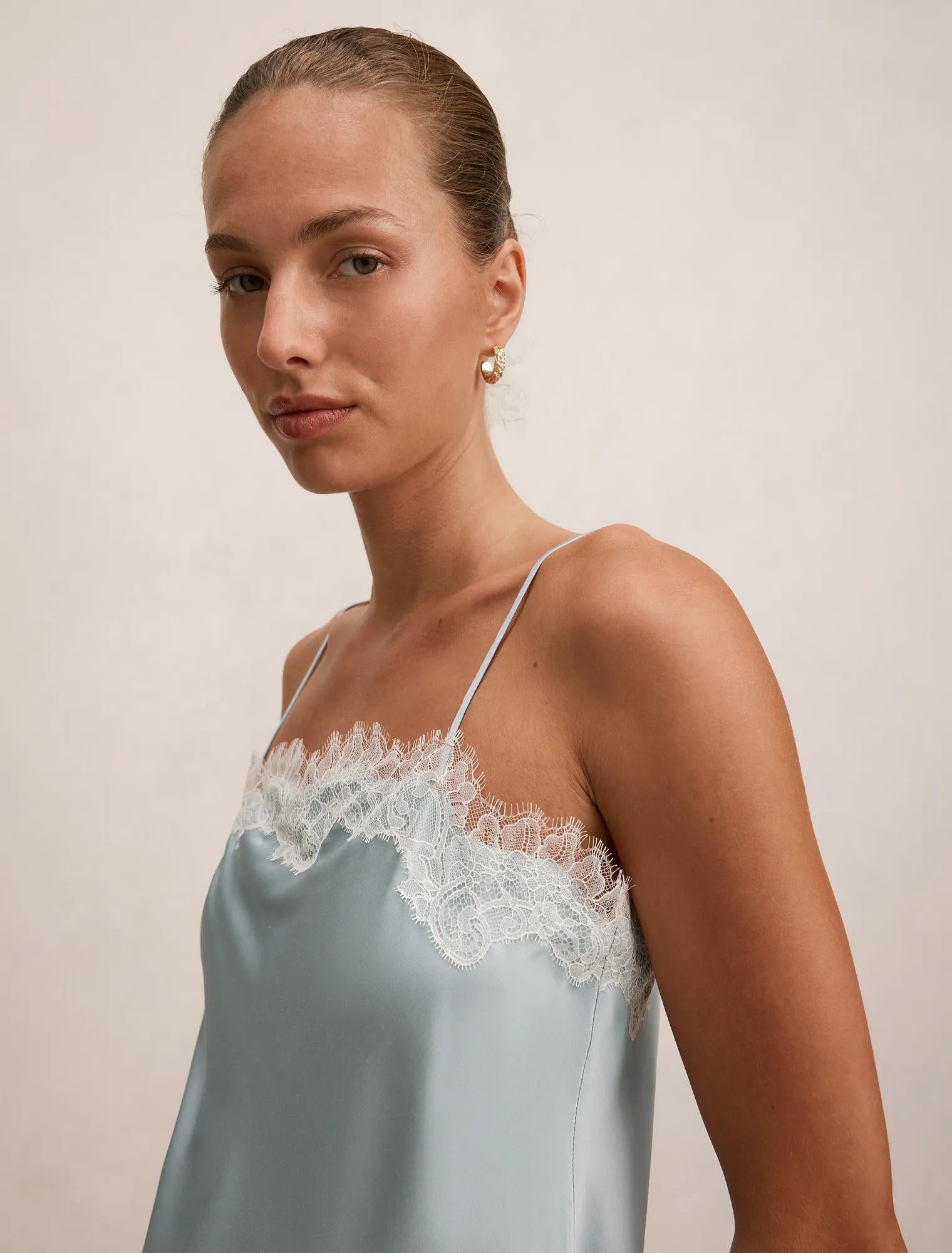 Lyla Lace Cami Soft Duck Blue