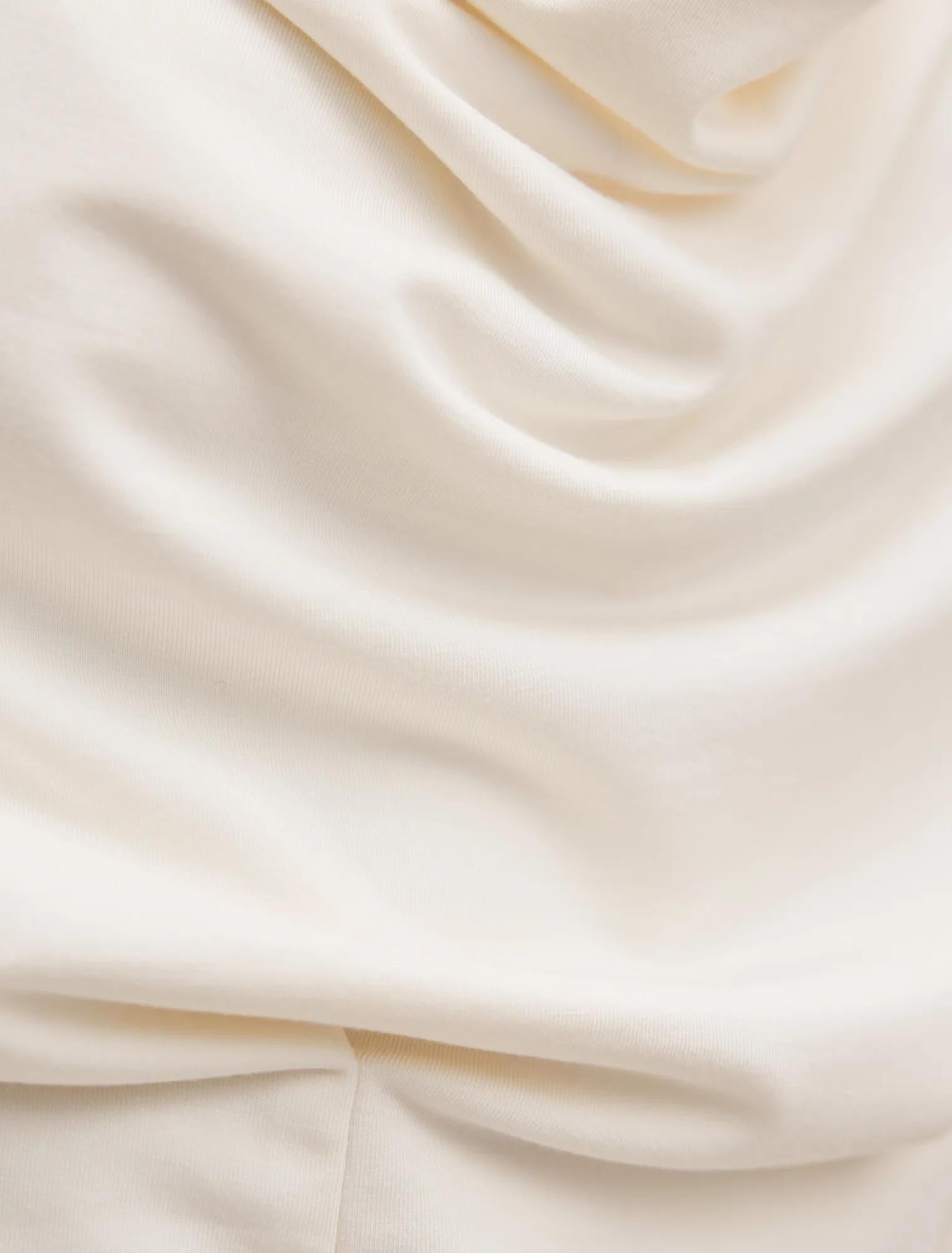 Phoebe Draped Cowl Top Cream