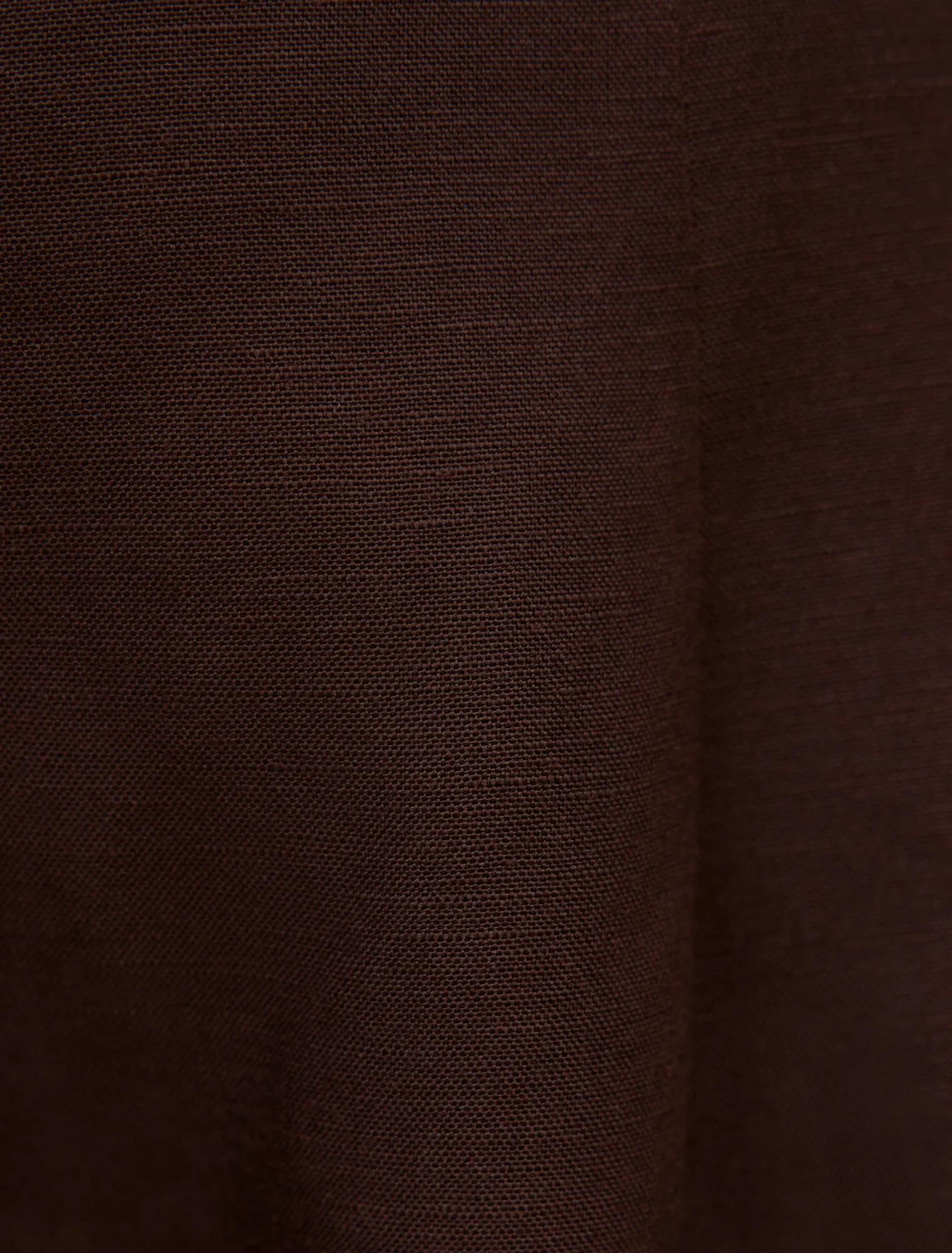 Eva Linen Wide Leg Pants Dark Chocolate