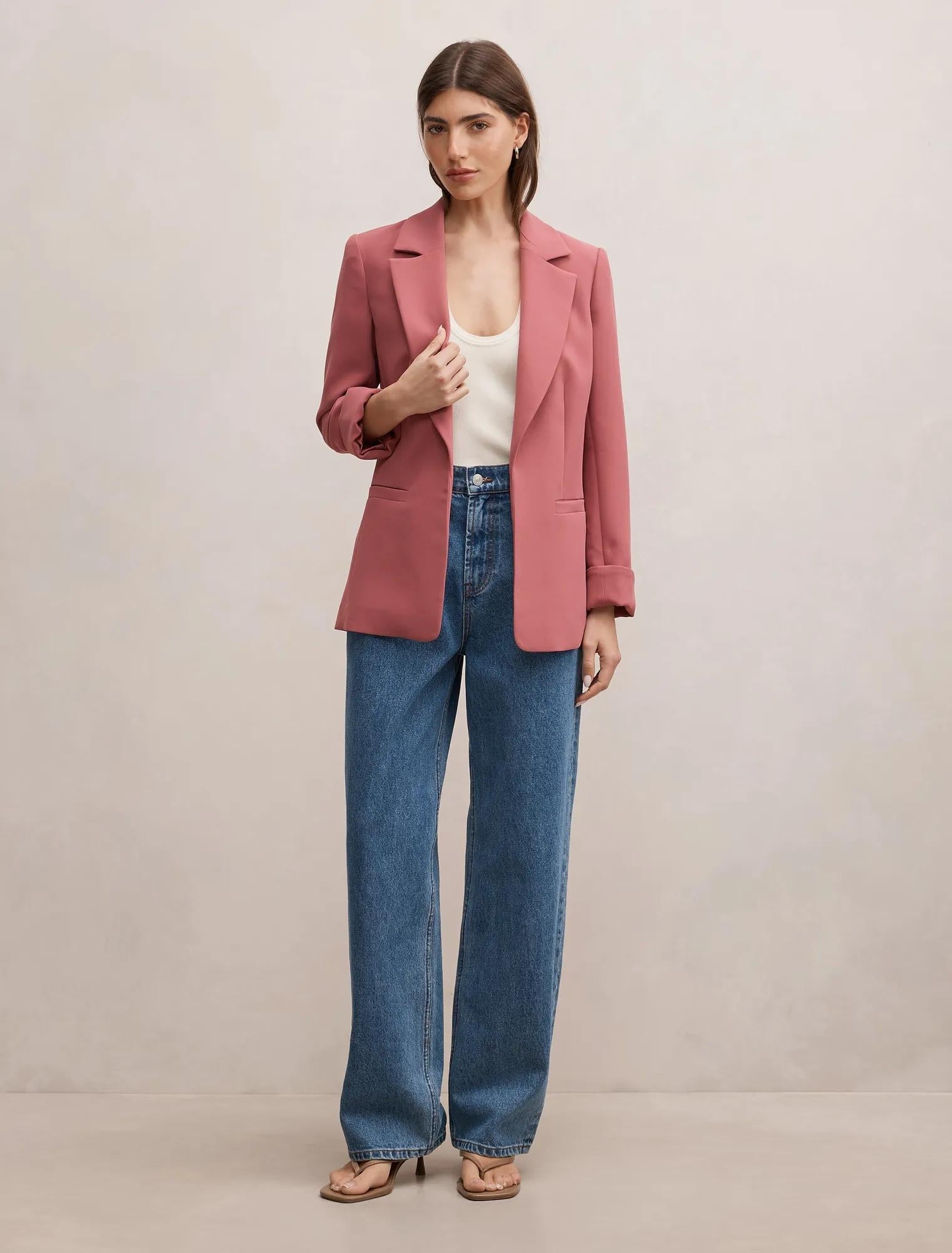 Dylan Boyfriend Blazer Blush