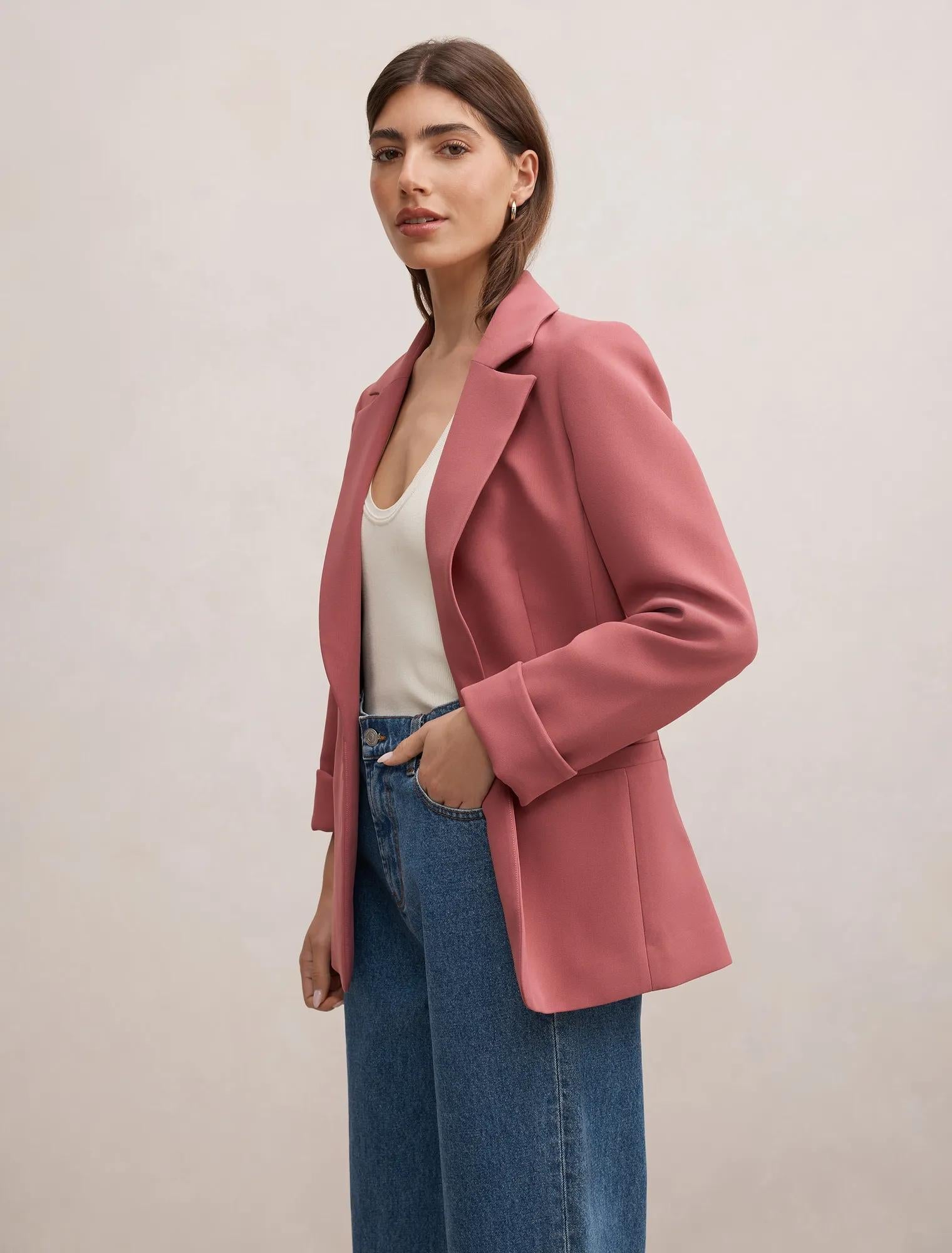 Dylan Boyfriend Blazer Blush