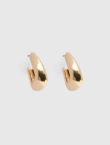 Signature Ali Angle Earrings Gold_mannequin