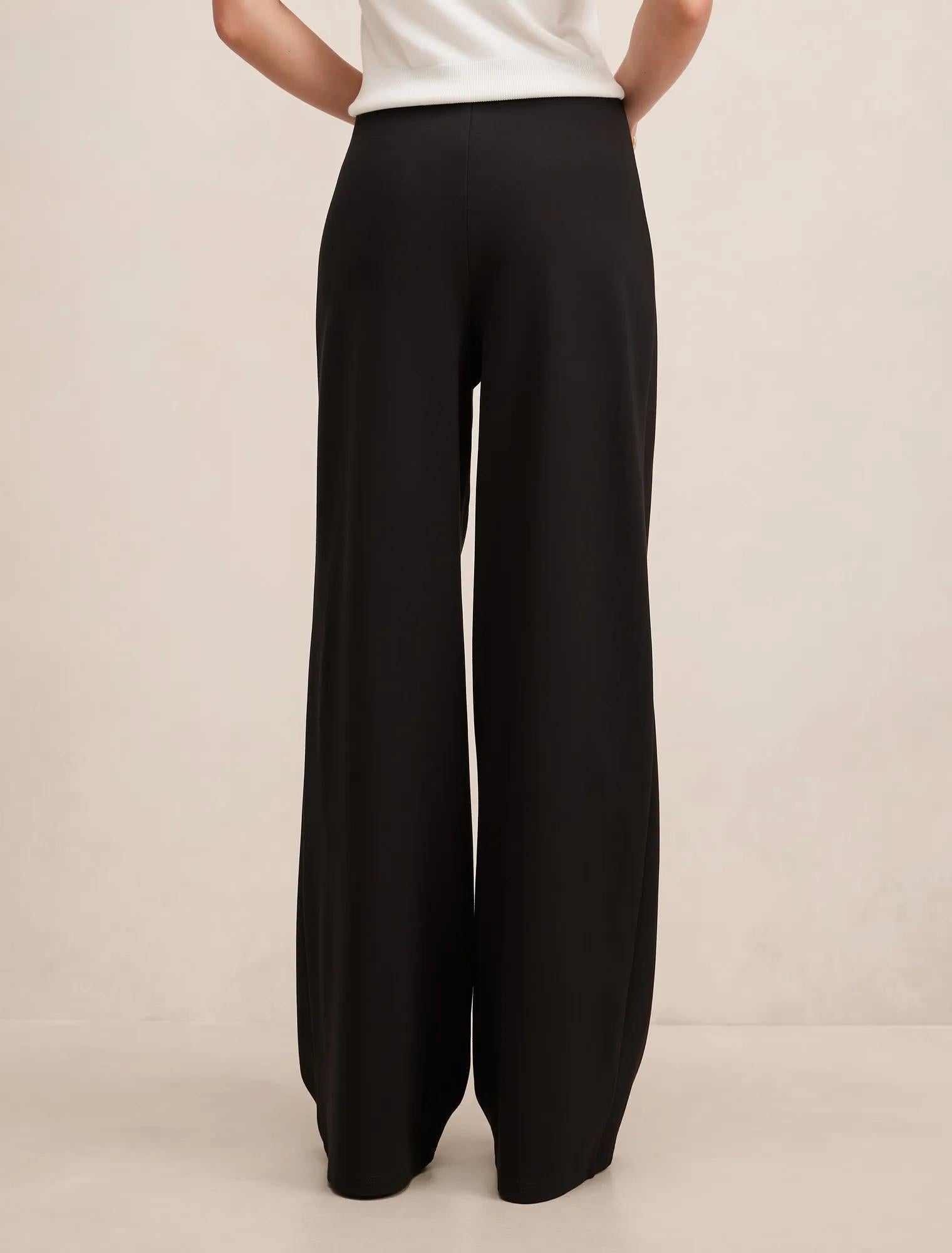 Liv Wide Leg Ponte Pants Black